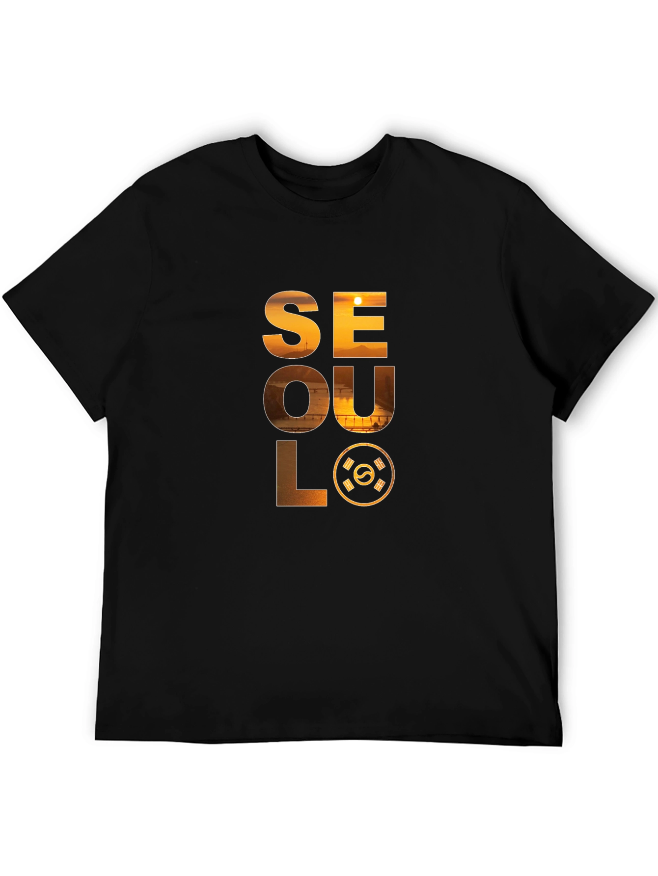Seoul Graphic Print Crew Neck T-Shirt