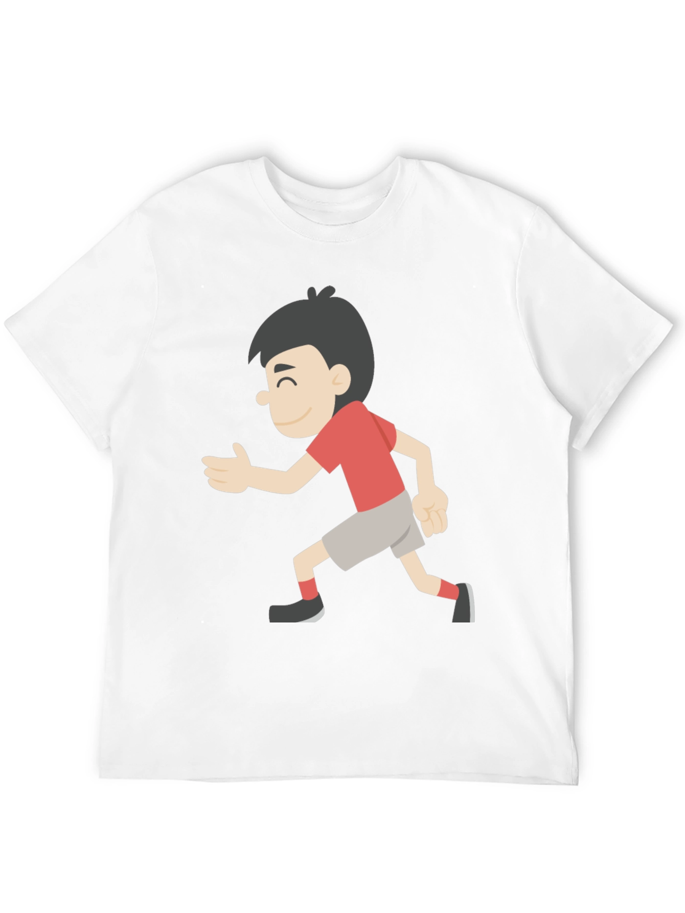 Cartoon Boy Graphic Black T-Shirt