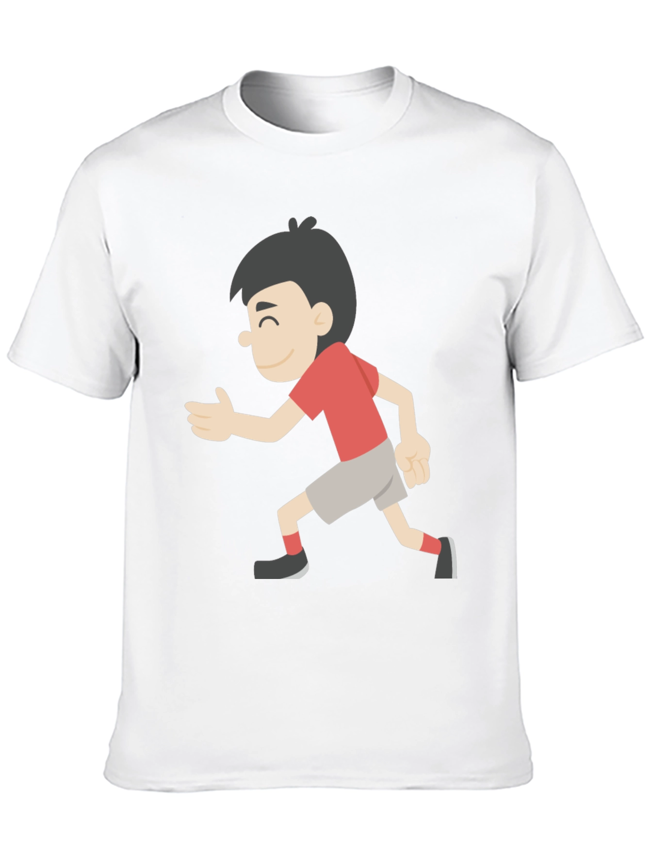 Cartoon Boy Graphic Black T-Shirt