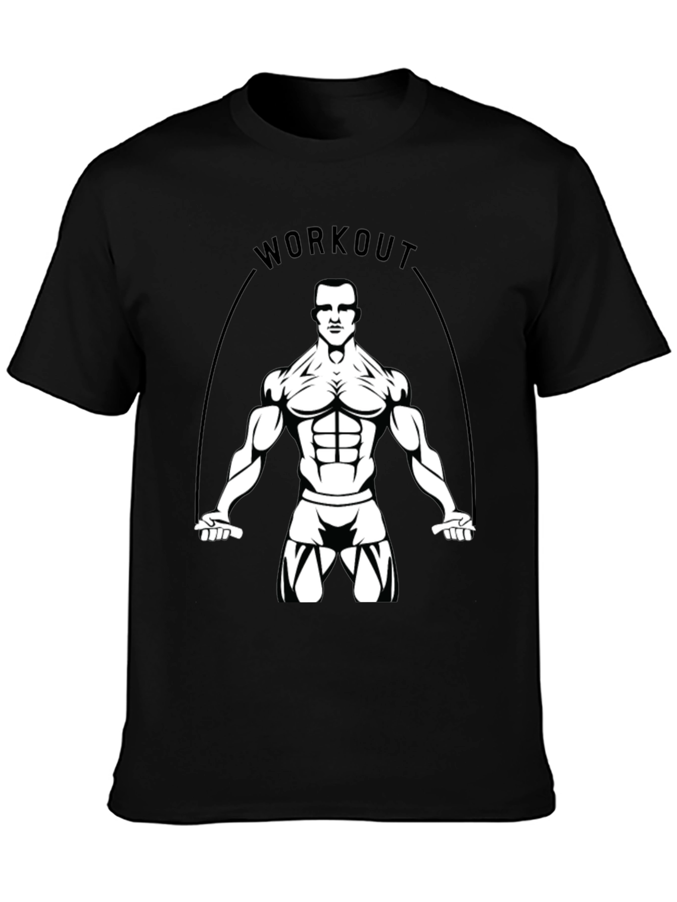 Workout Graphic Tee - Black