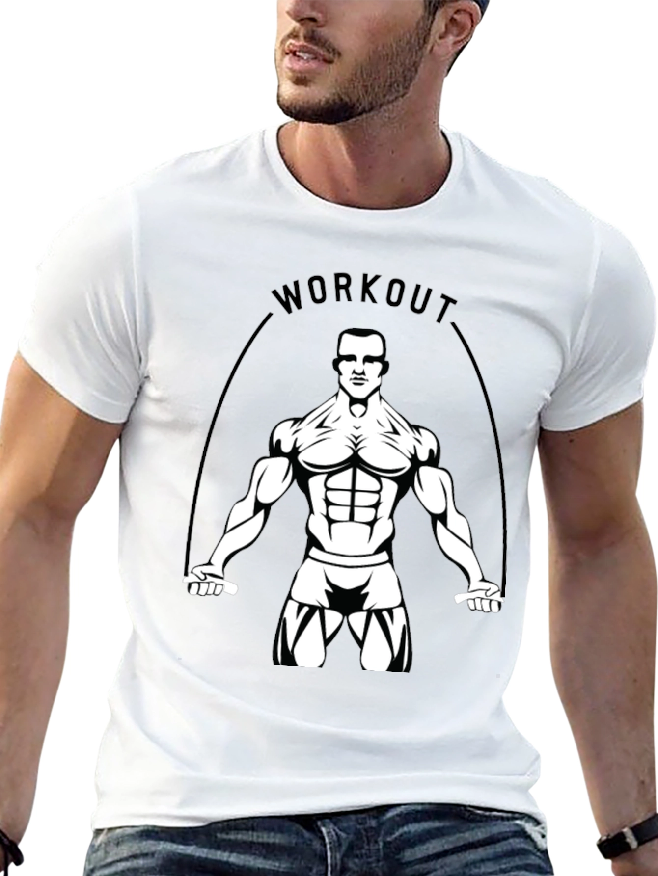 Workout Graphic Tee - Black