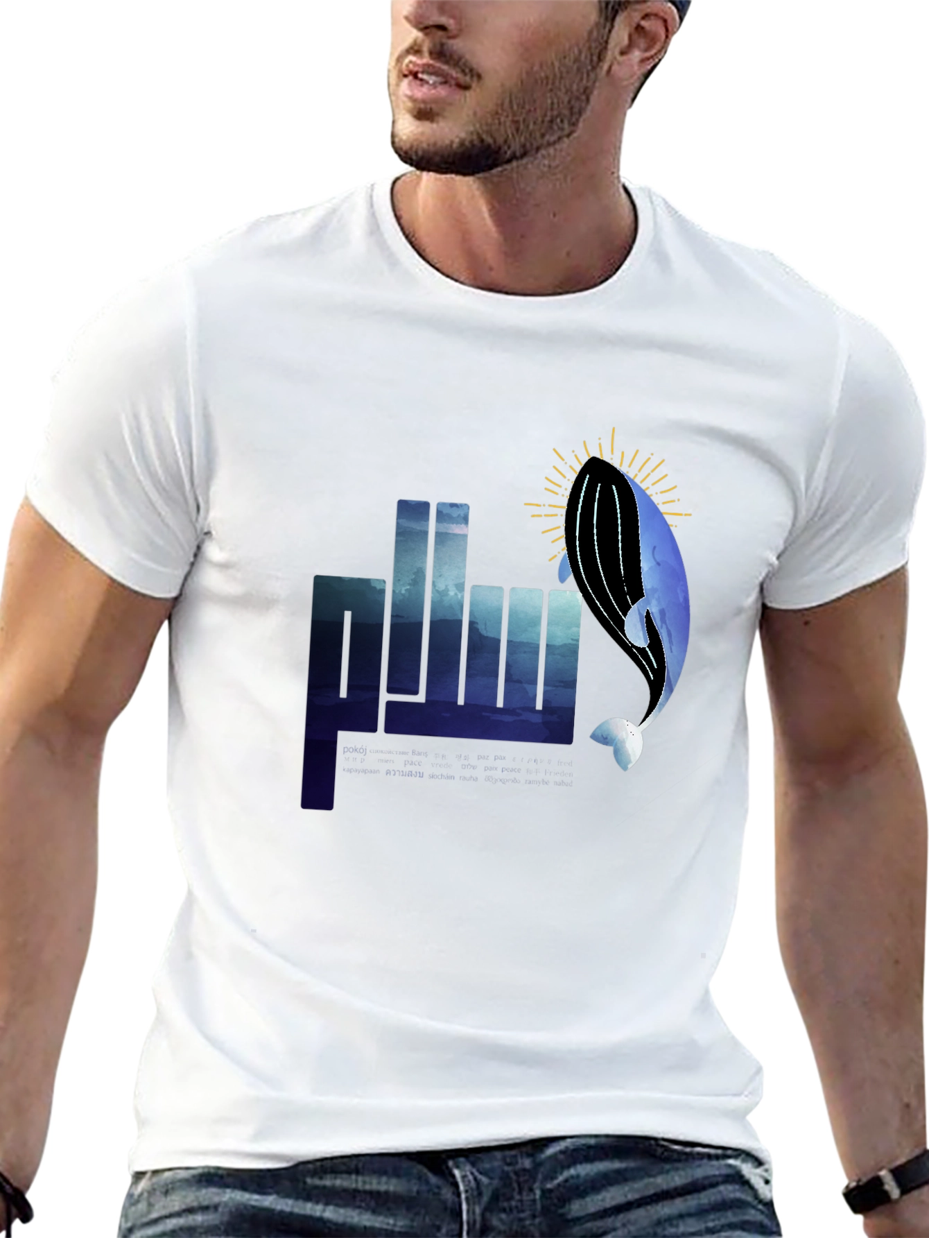 Whale Graphic Black T-Shirt