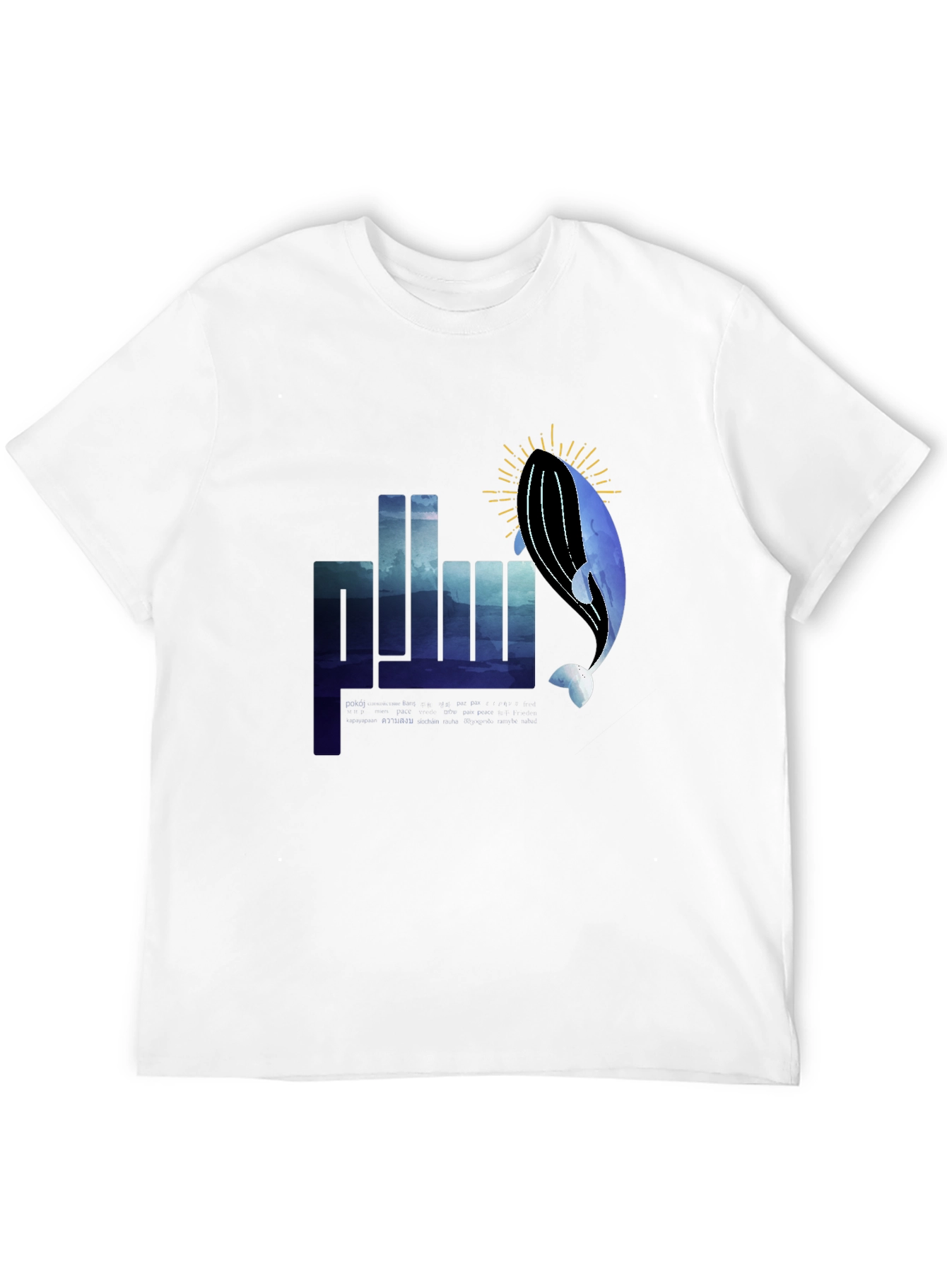 Whale Graphic Black T-Shirt