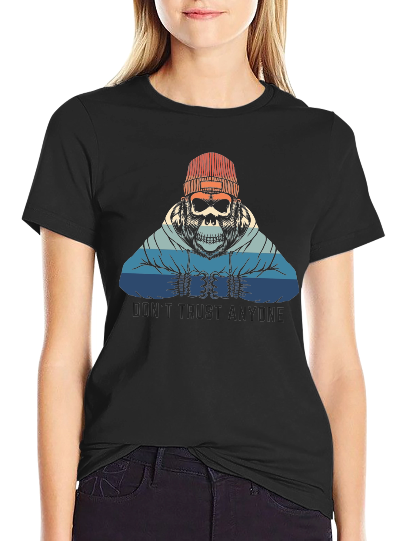 Dont Trust Anyone Graphic Tee - Skull Gorilla
