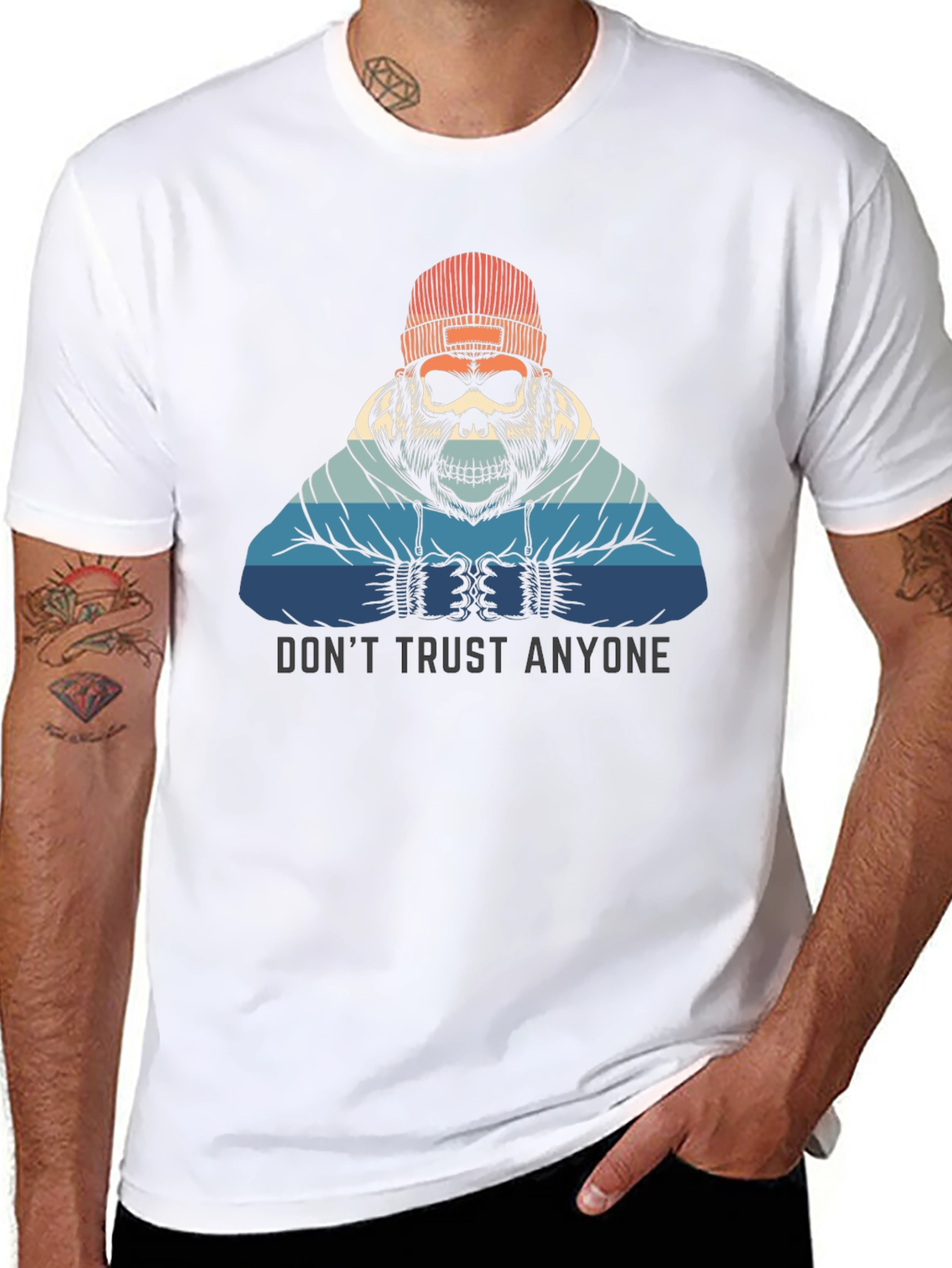 Dont Trust Anyone Graphic Tee - Skull Gorilla
