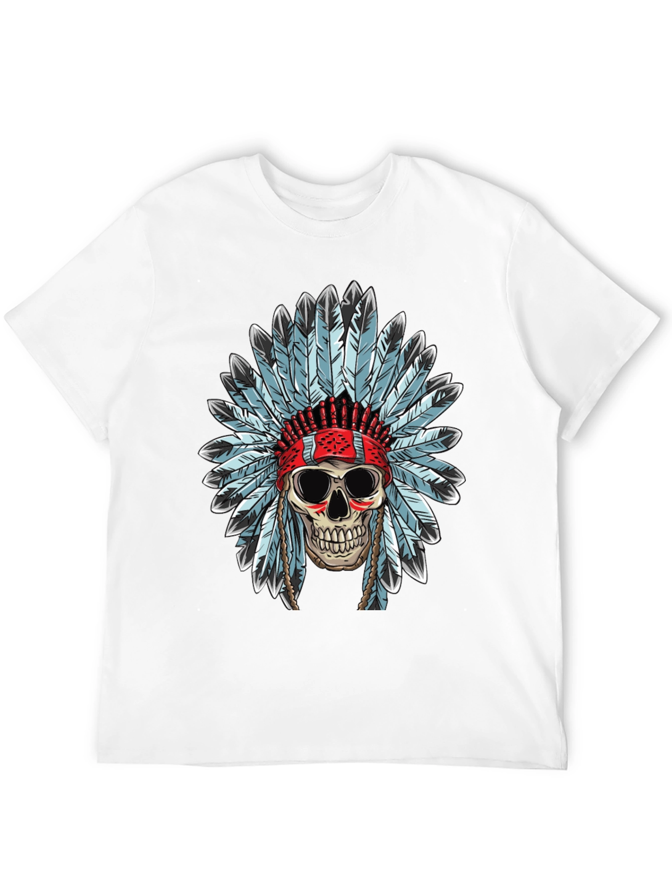 Skull Headdress T-Shirt - Black Graphic Tee
