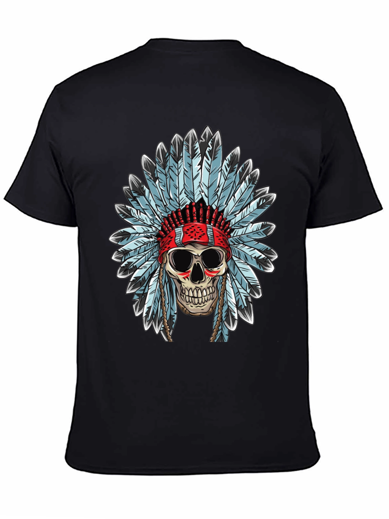 Skull Headdress T-Shirt - Black Graphic Tee