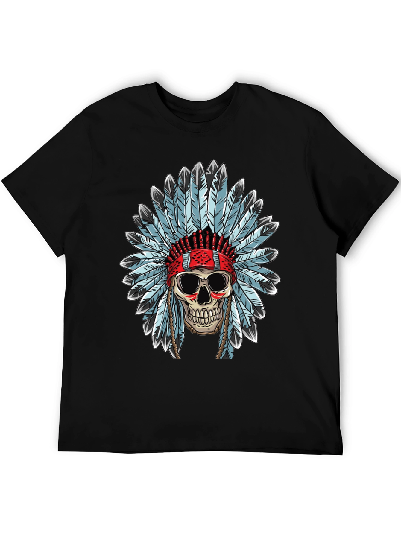 Skull Headdress T-Shirt - Black Graphic Tee
