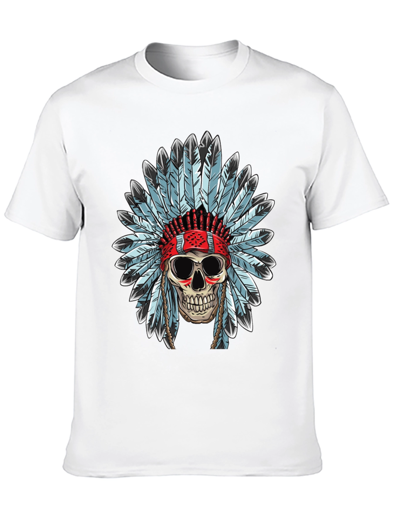 Skull Headdress T-Shirt - Black Graphic Tee