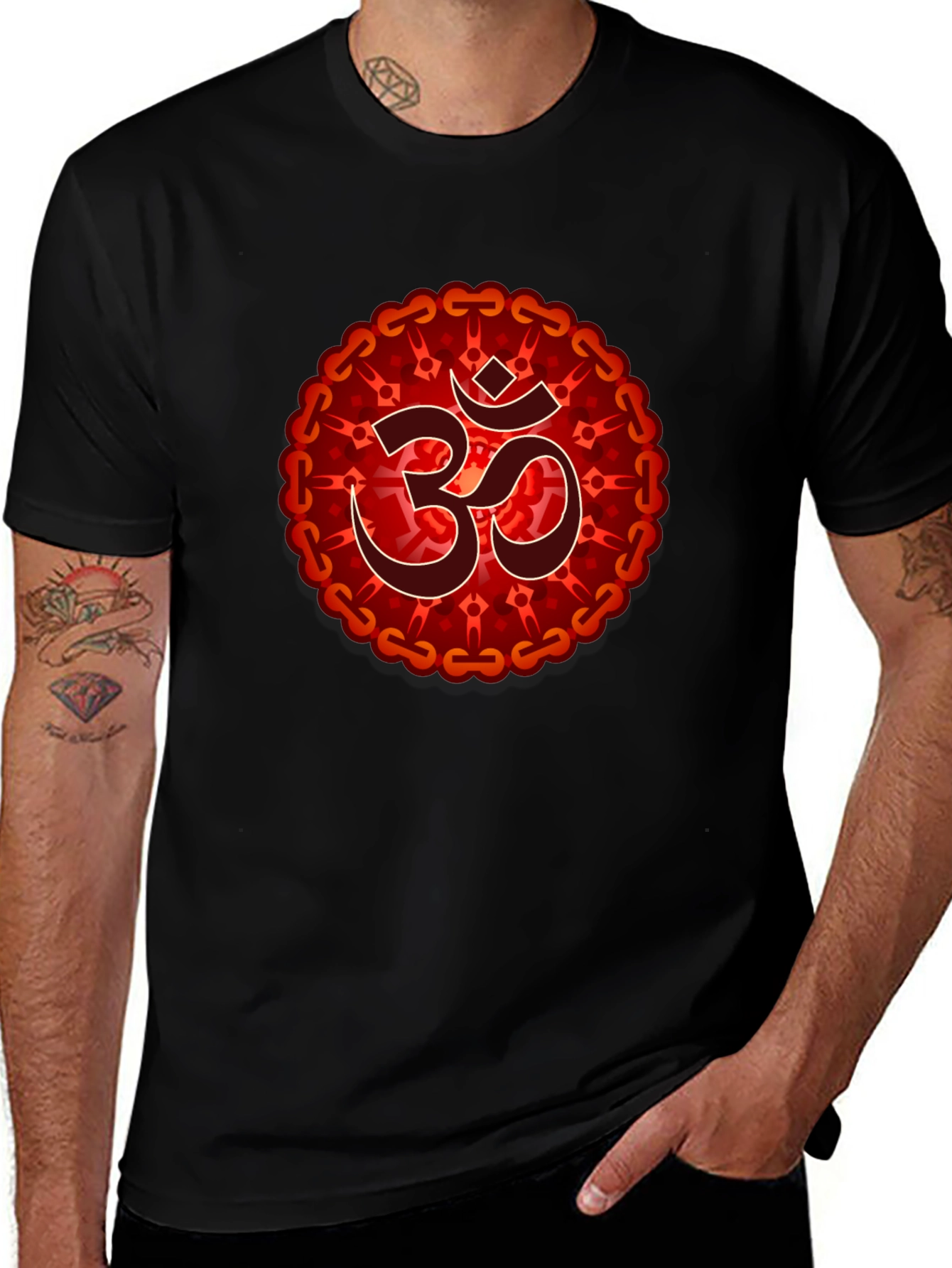 Om Mandala Graphic T-Shirt - Spiritual Design