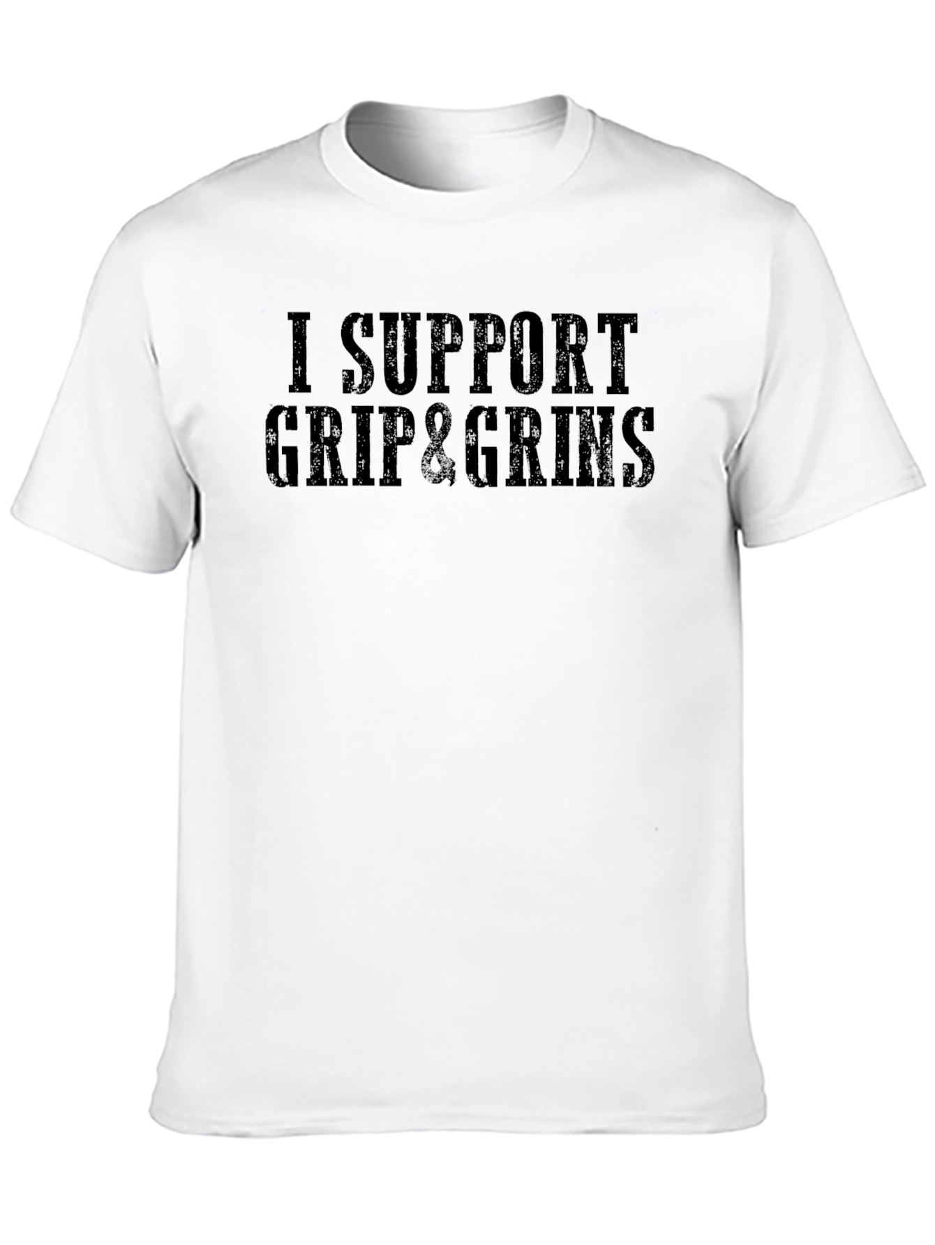 I Support Grip & Grins Black T-Shirt
