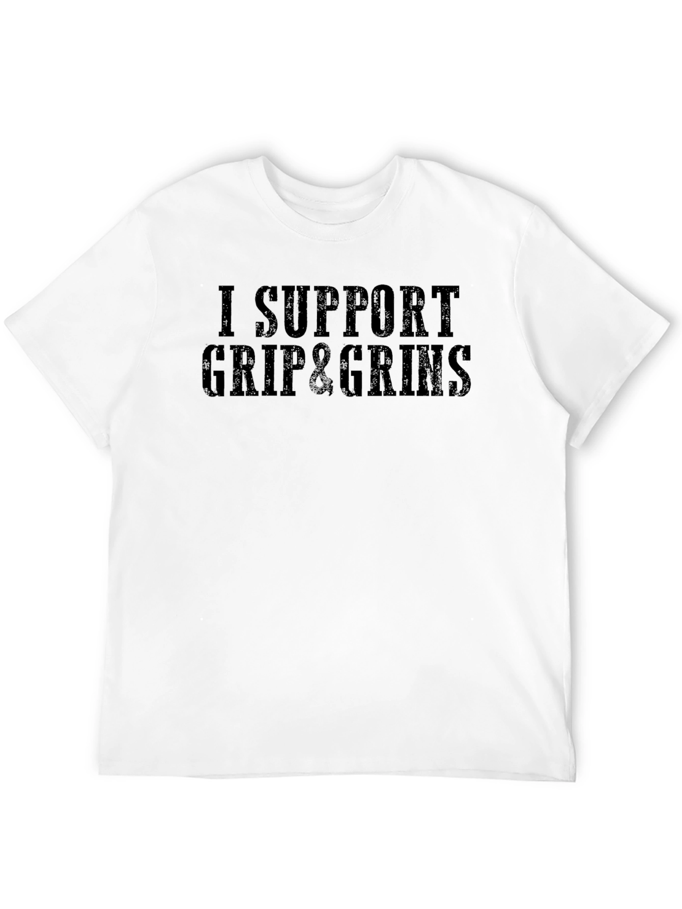 I Support Grip & Grins Black T-Shirt