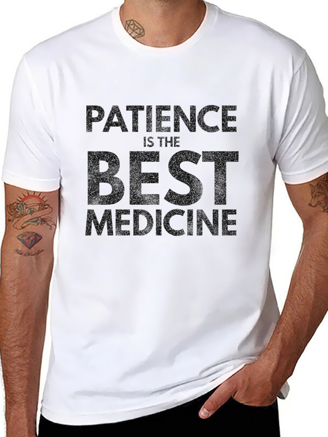 Patience is the Best Medicine Black T-Shirt
