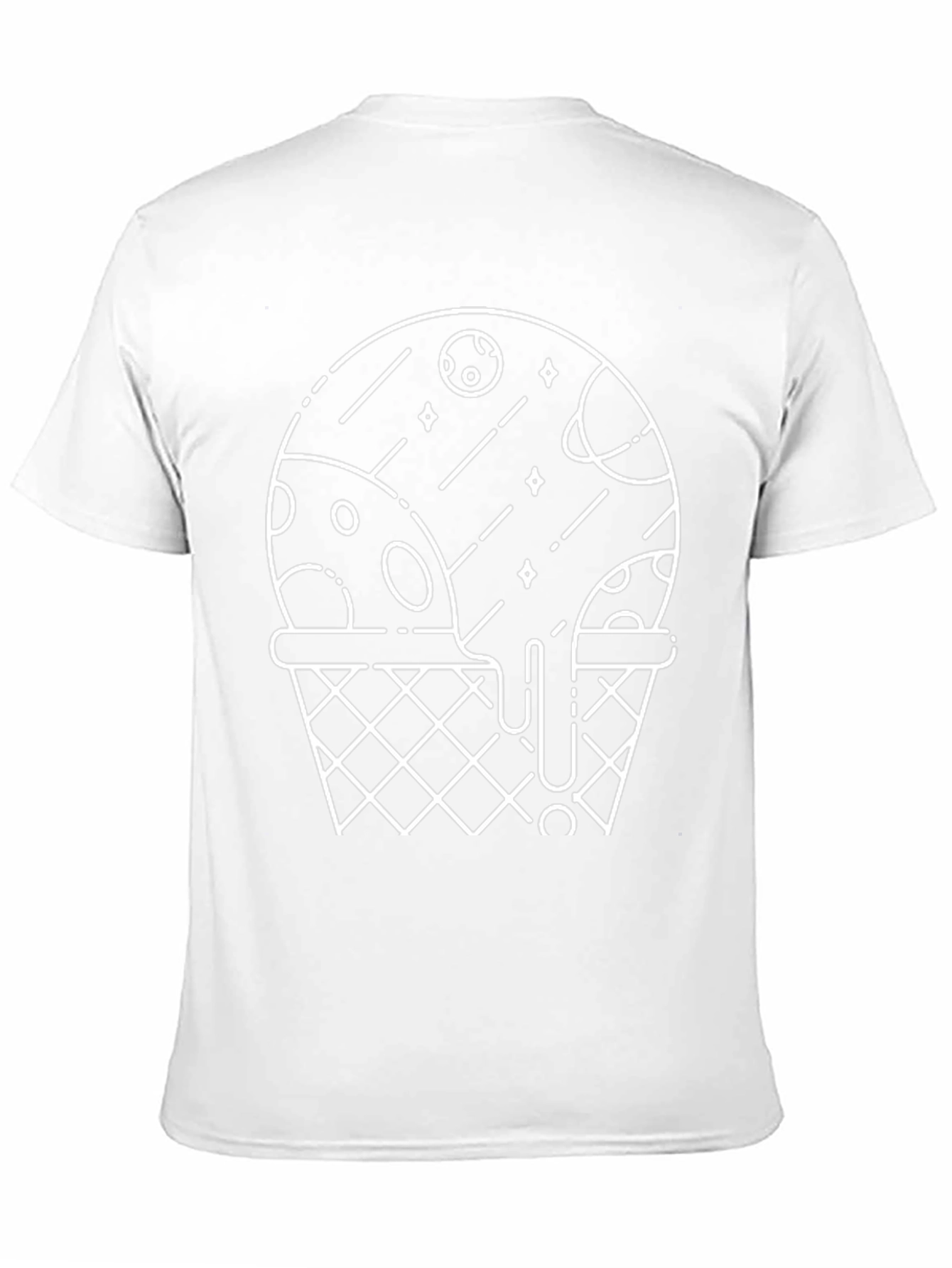 Space Ice Cream Cone T-Shirt - Black