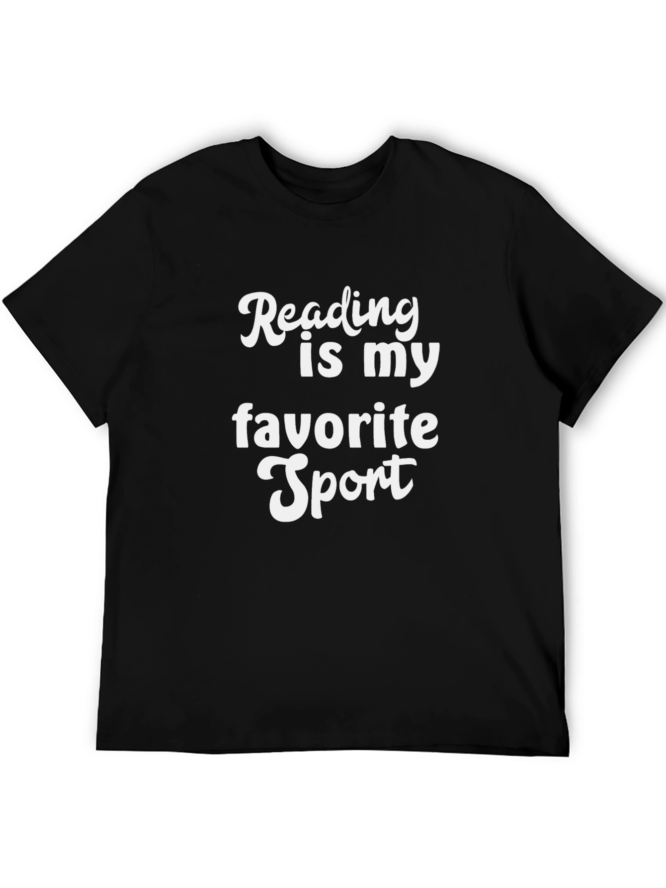 Reading is My Favorite Sport Black T-Shirt