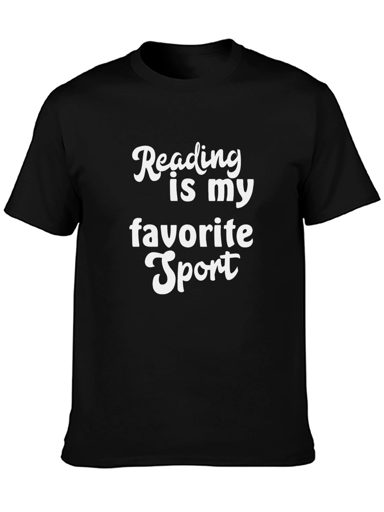 Reading is My Favorite Sport Black T-Shirt