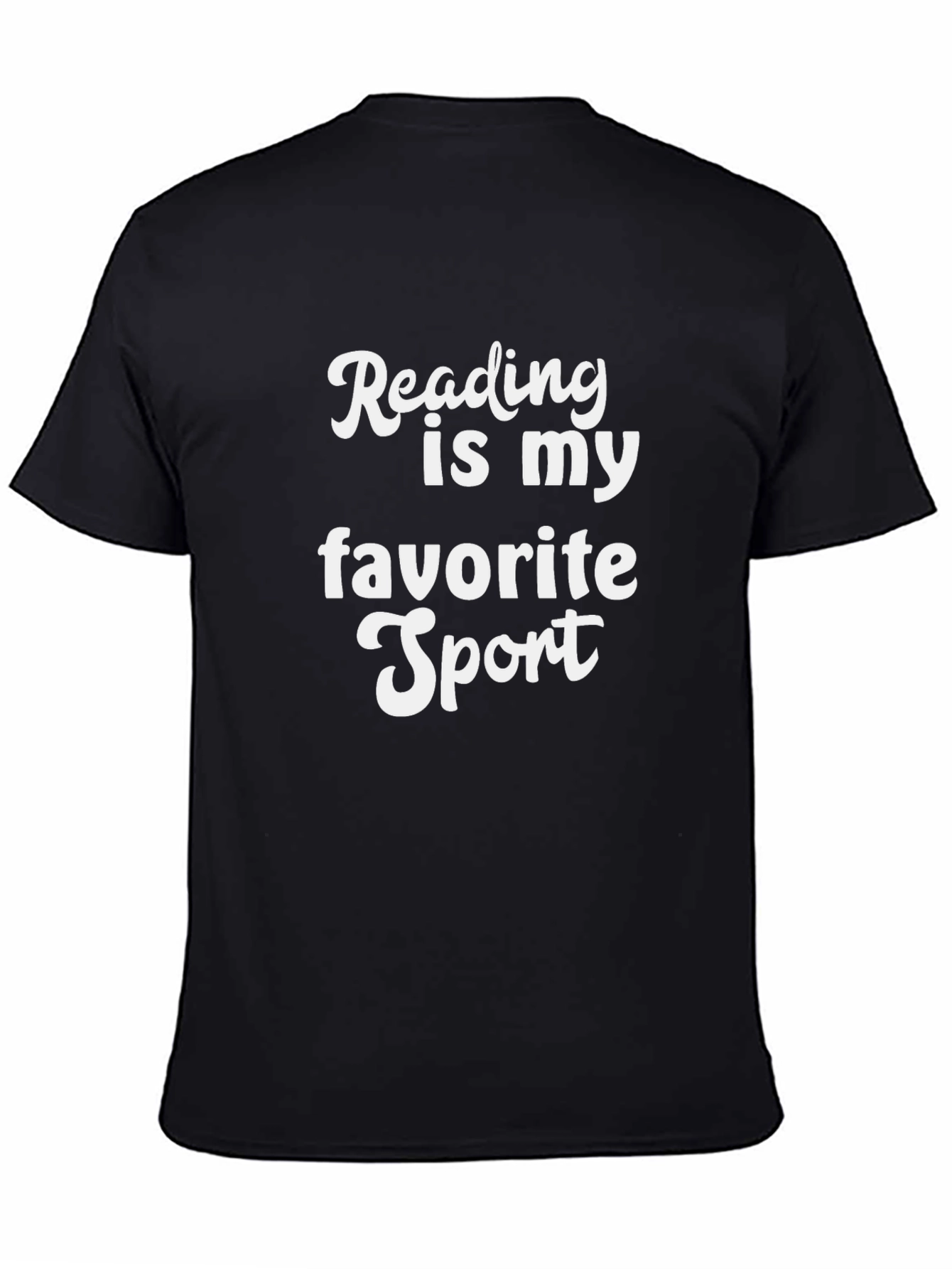 Reading is My Favorite Sport Black T-Shirt