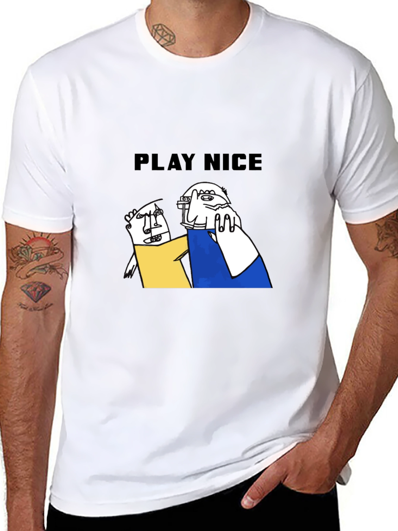 Play Nice Graphic Tee - Unique Design Casual Style