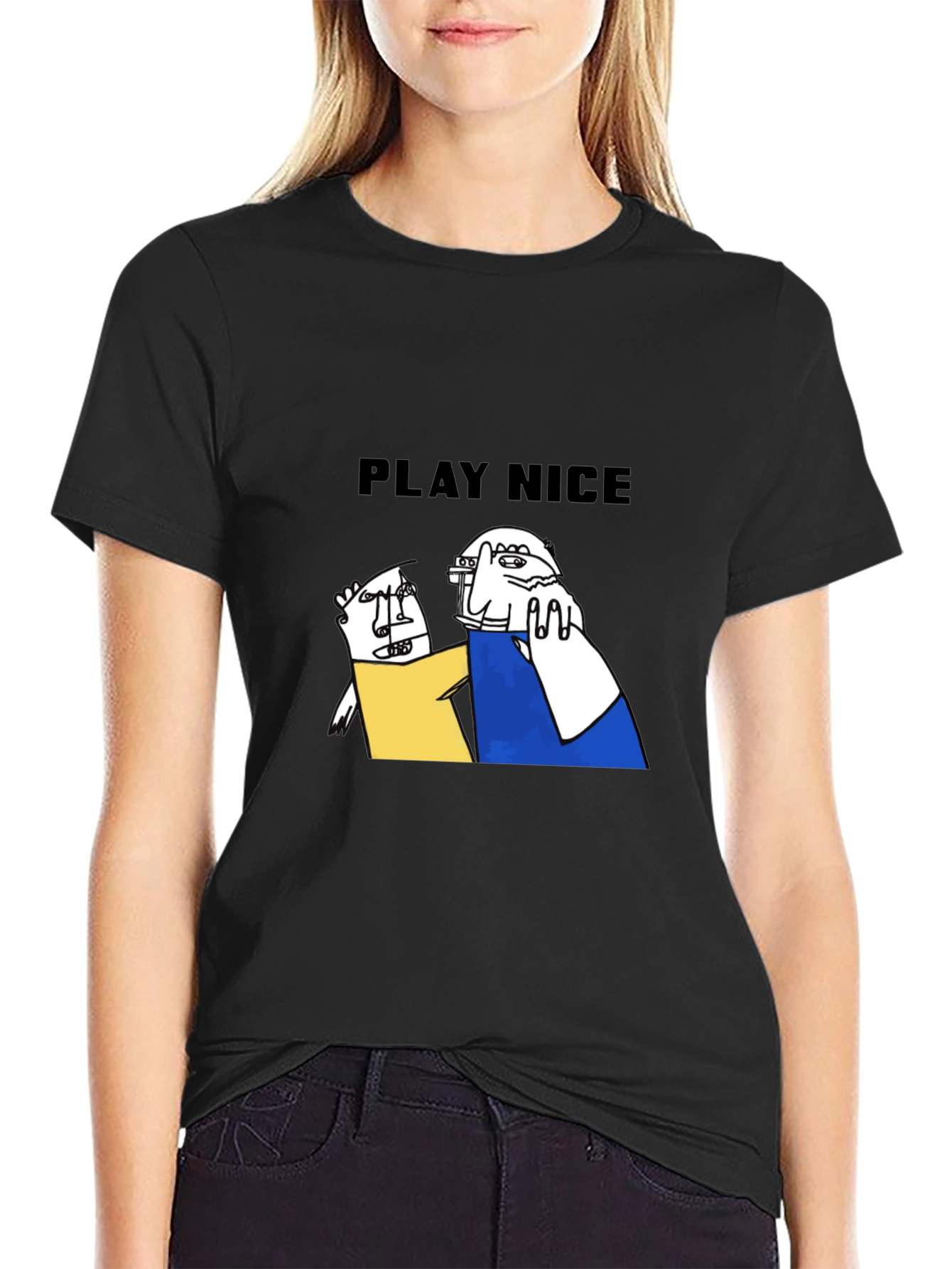 Play Nice Graphic Tee - Unique Design Casual Style