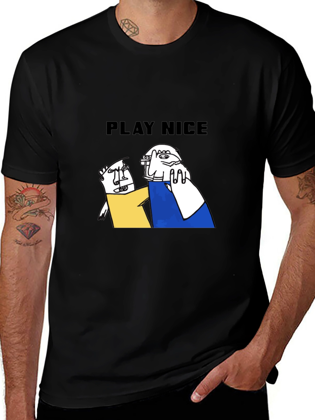 Play Nice Graphic Tee - Unique Design Casual Style