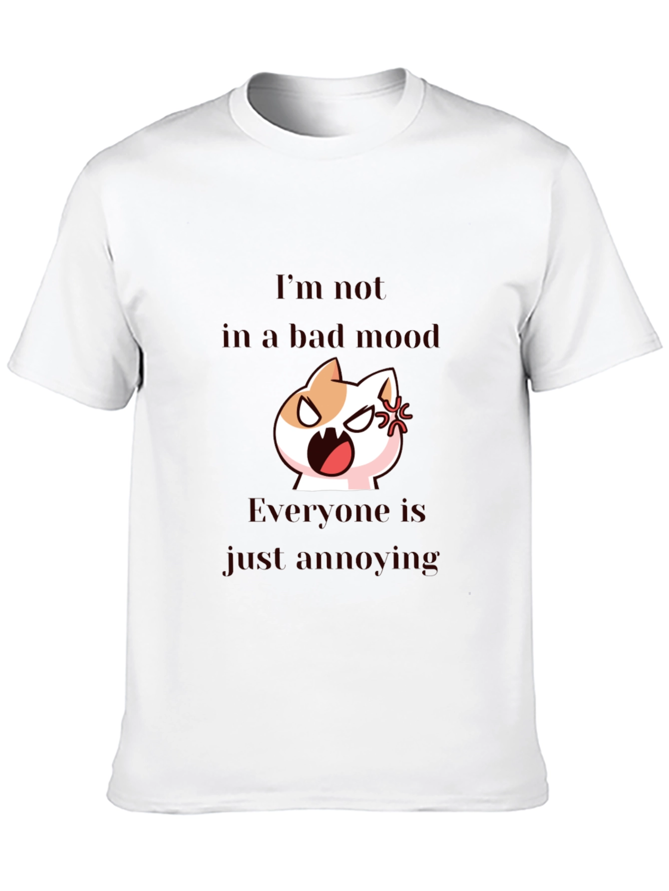 Annoyed Cat T-Shirt - Funny Graphic Tee