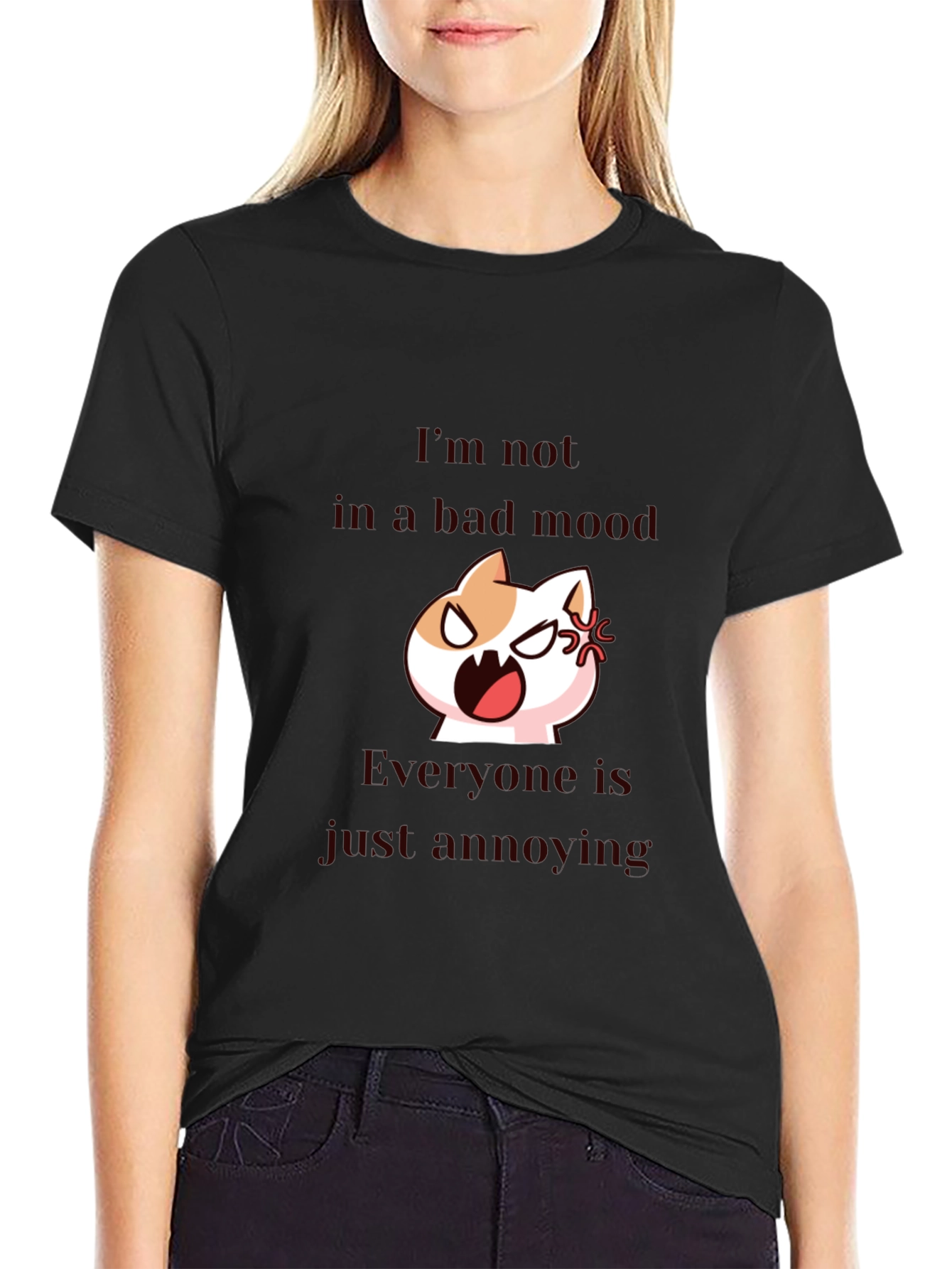 Annoyed Cat T-Shirt - Funny Graphic Tee
