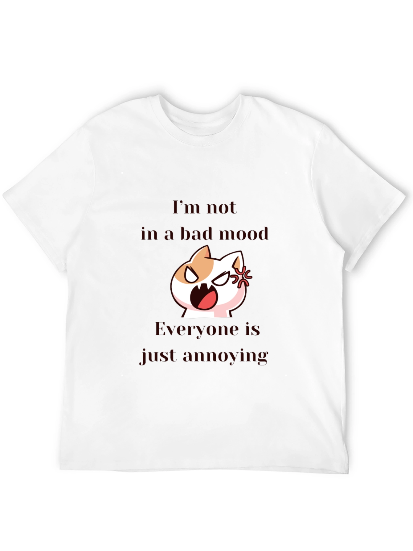 Annoyed Cat T-Shirt - Funny Graphic Tee