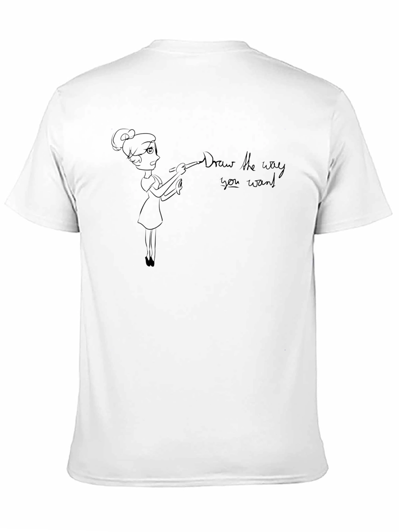 Draw The Way You Want - Black T-Shirt