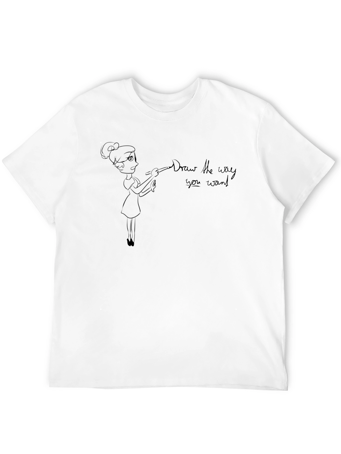 Draw The Way You Want - Black T-Shirt