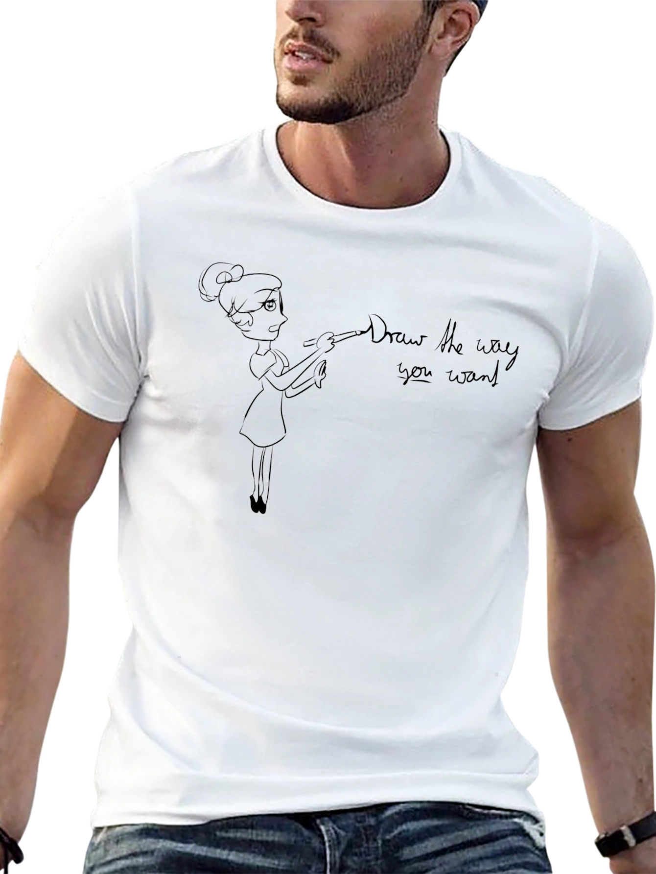 Draw The Way You Want - Black T-Shirt