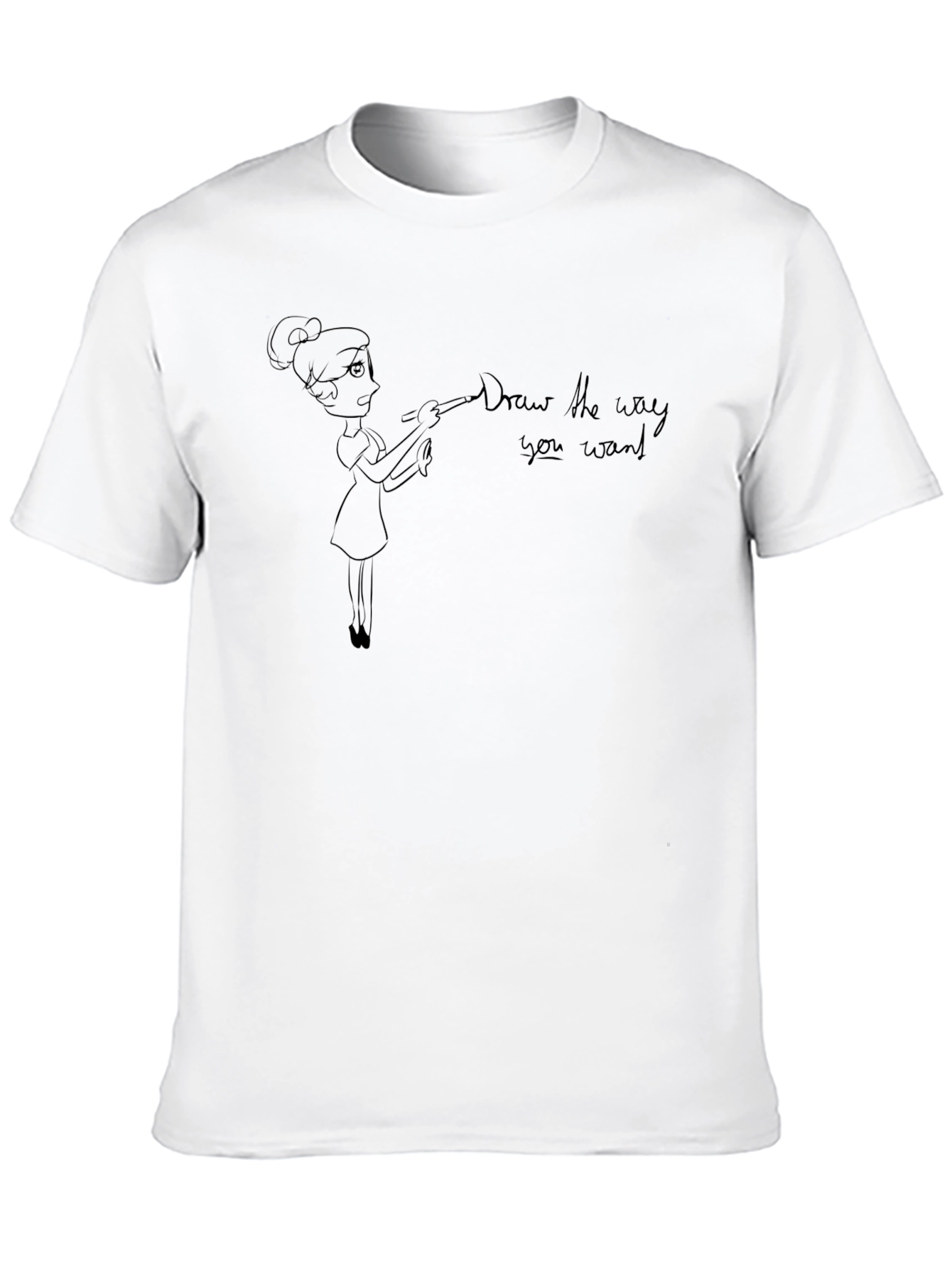 Draw The Way You Want - Black T-Shirt