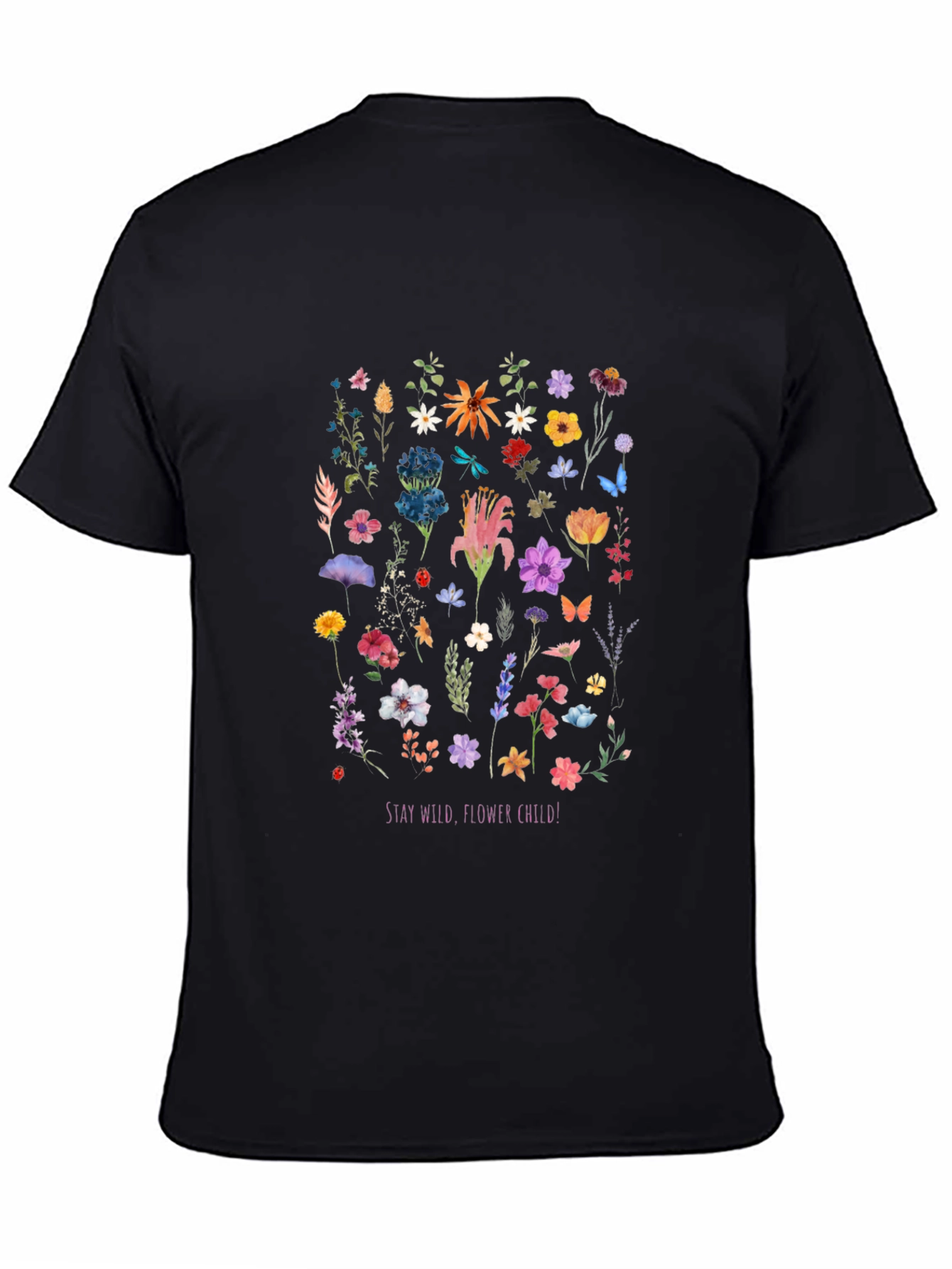 Floral T-Shirt - Stay Wild Flower Child