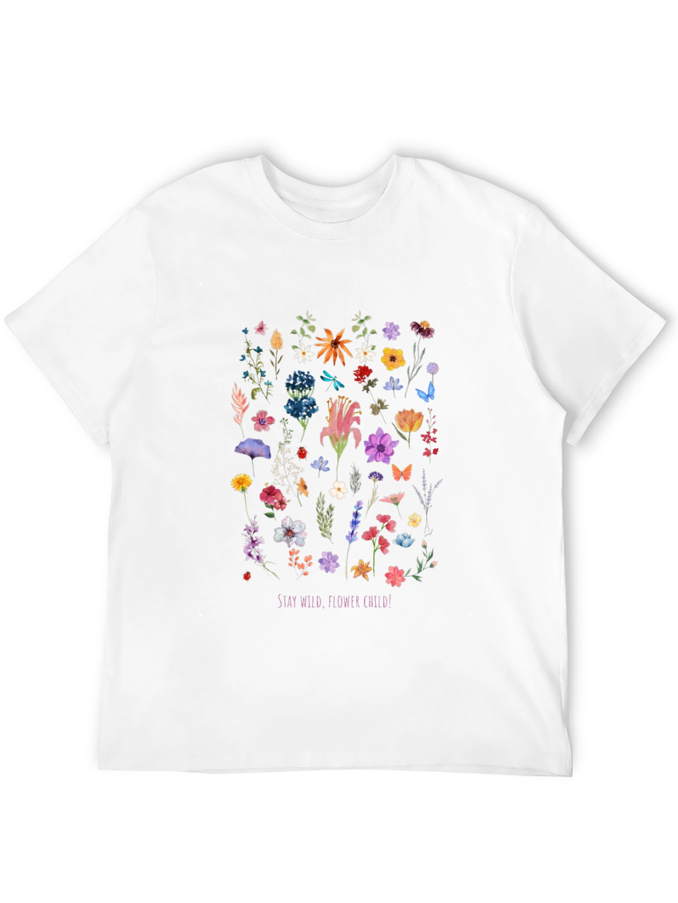 Floral T-Shirt - Stay Wild Flower Child