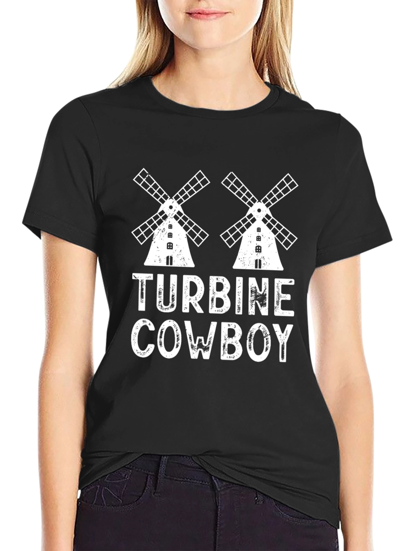 Turbine Cowboy Graphic T-Shirt - Black Cotton Tee