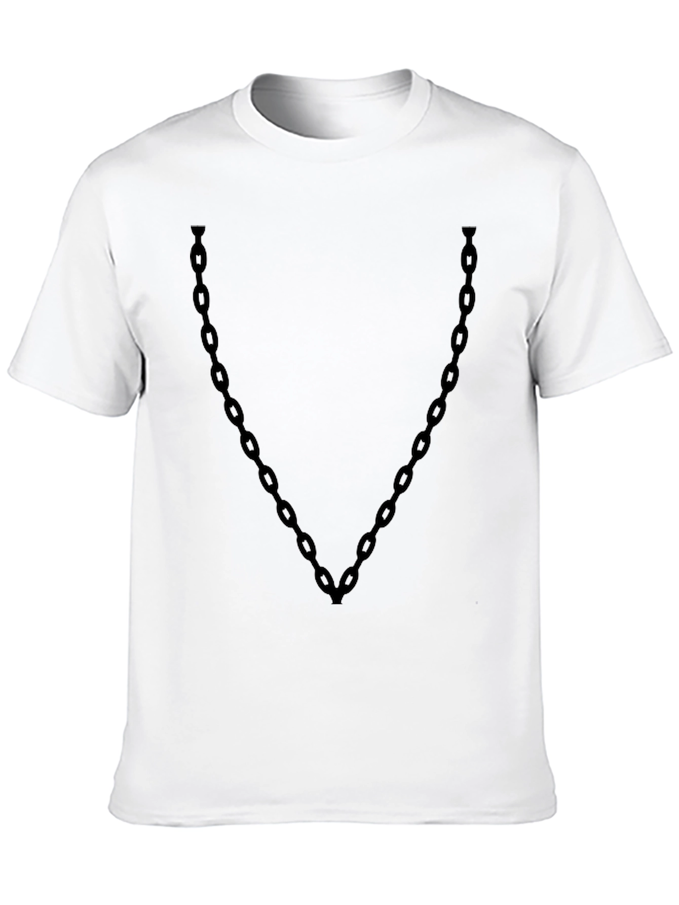 Black Chain Graphic Tee - Cool Casual Style