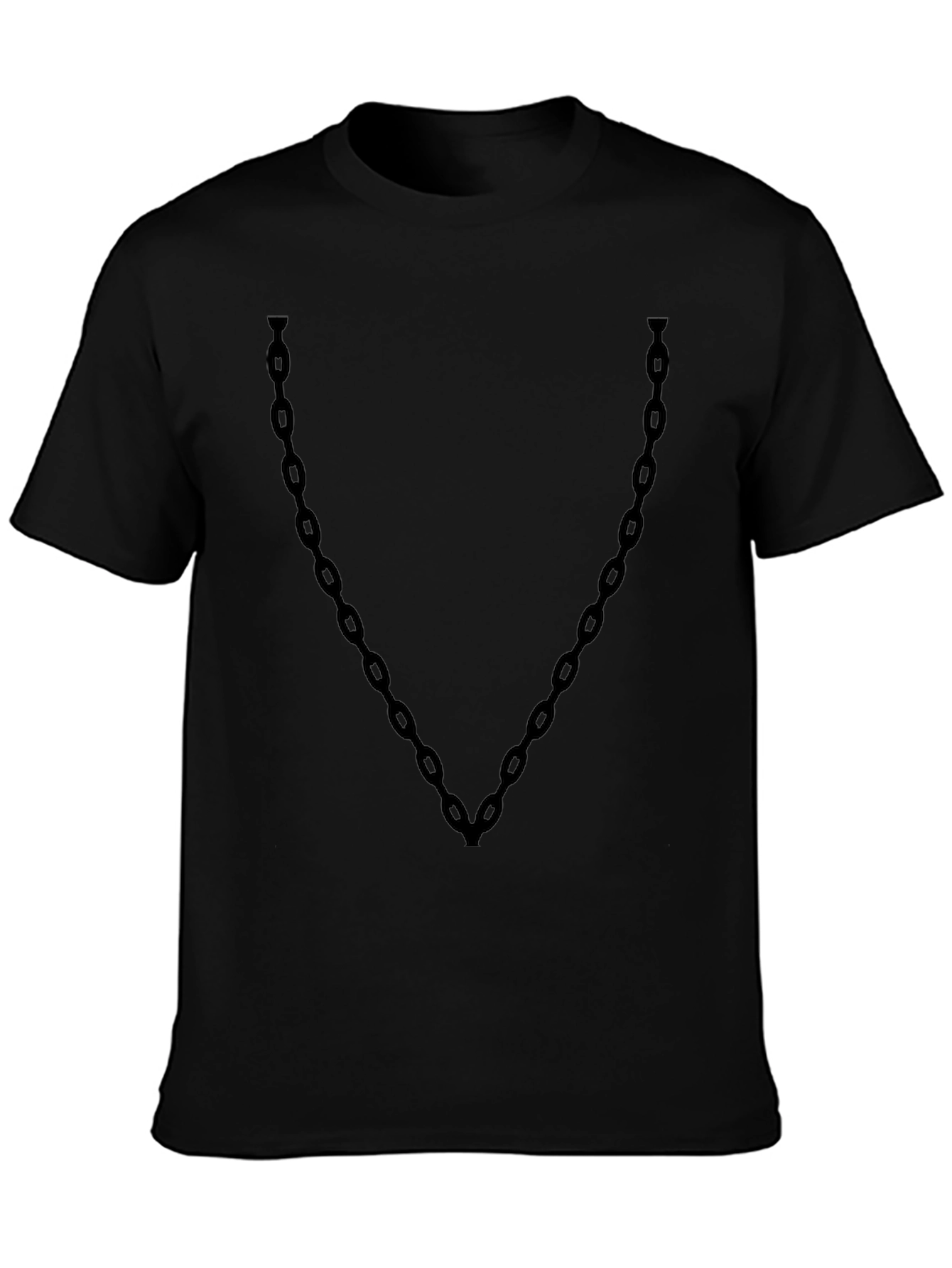 Black Chain Graphic Tee - Cool Casual Style