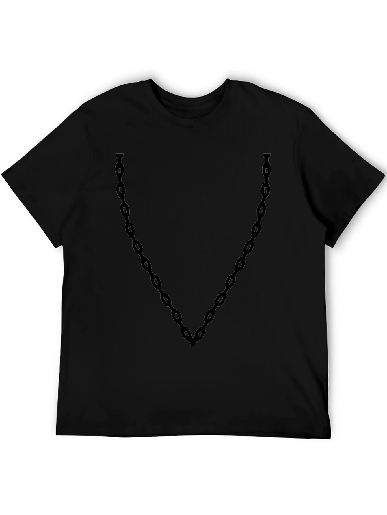 Black Chain Graphic Tee - Cool Casual Style
