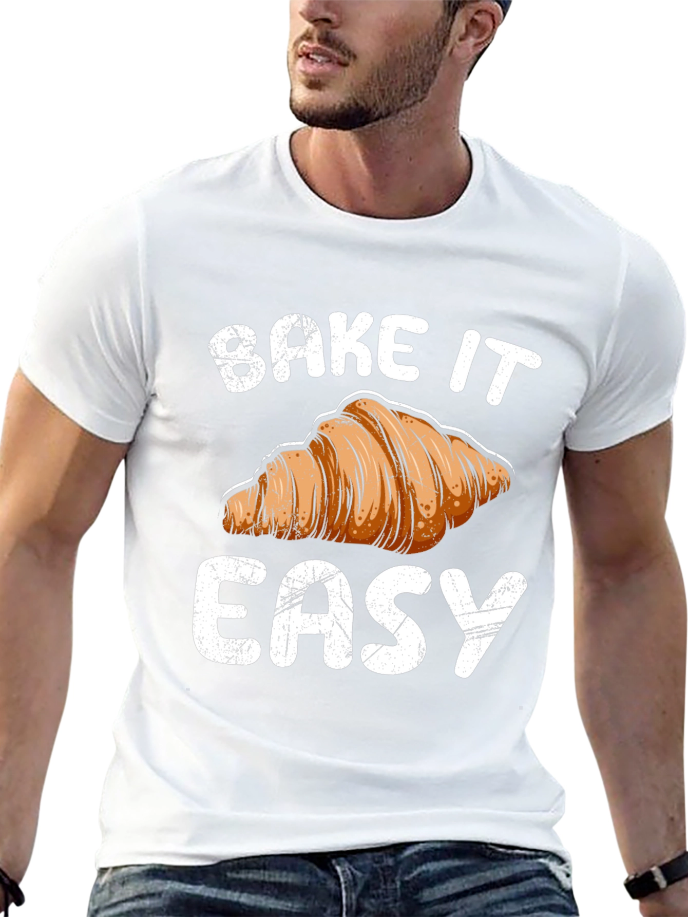 Bake It Easy Croissant Graphic T-Shirt