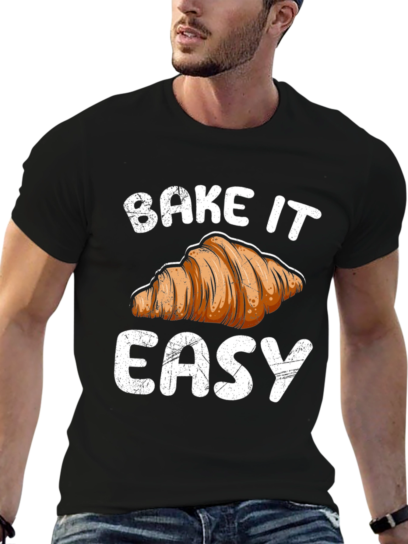 Bake It Easy Croissant Graphic T-Shirt