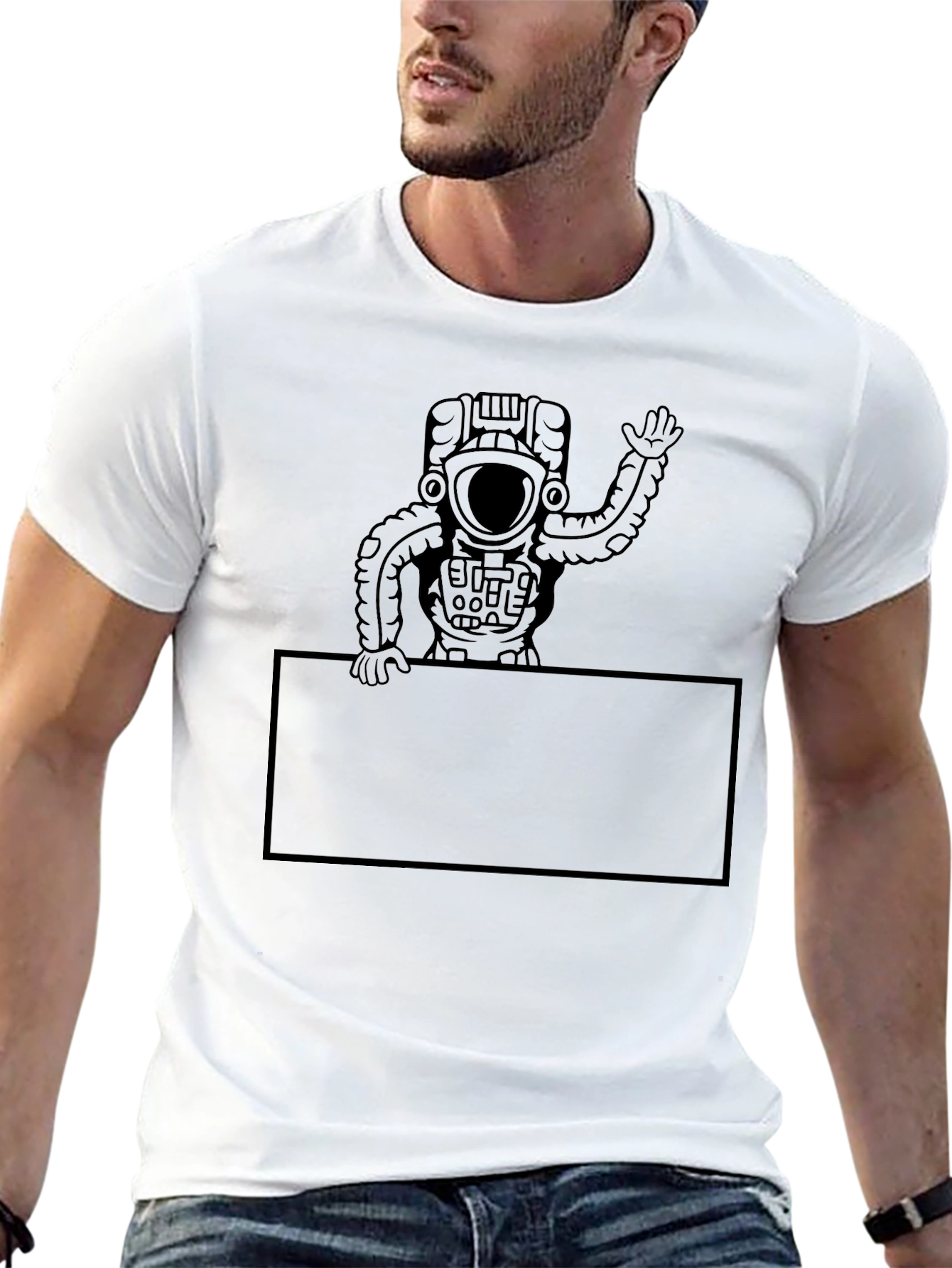 Astronaut Graphic Tee - Mens Black T-Shirt