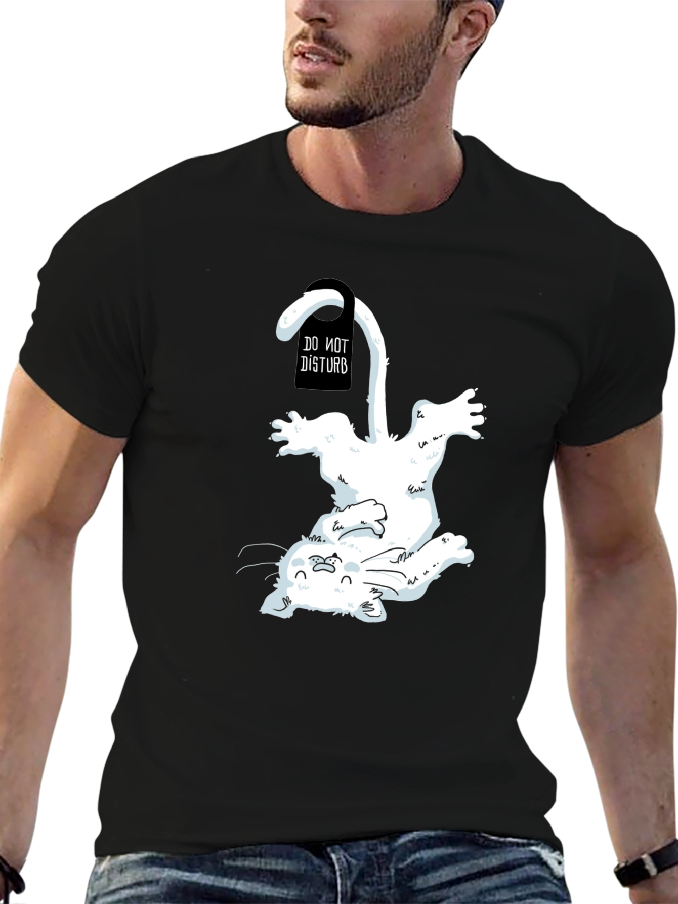 Do Not Disturb Cat T-Shirt - Playful Graphic Tee