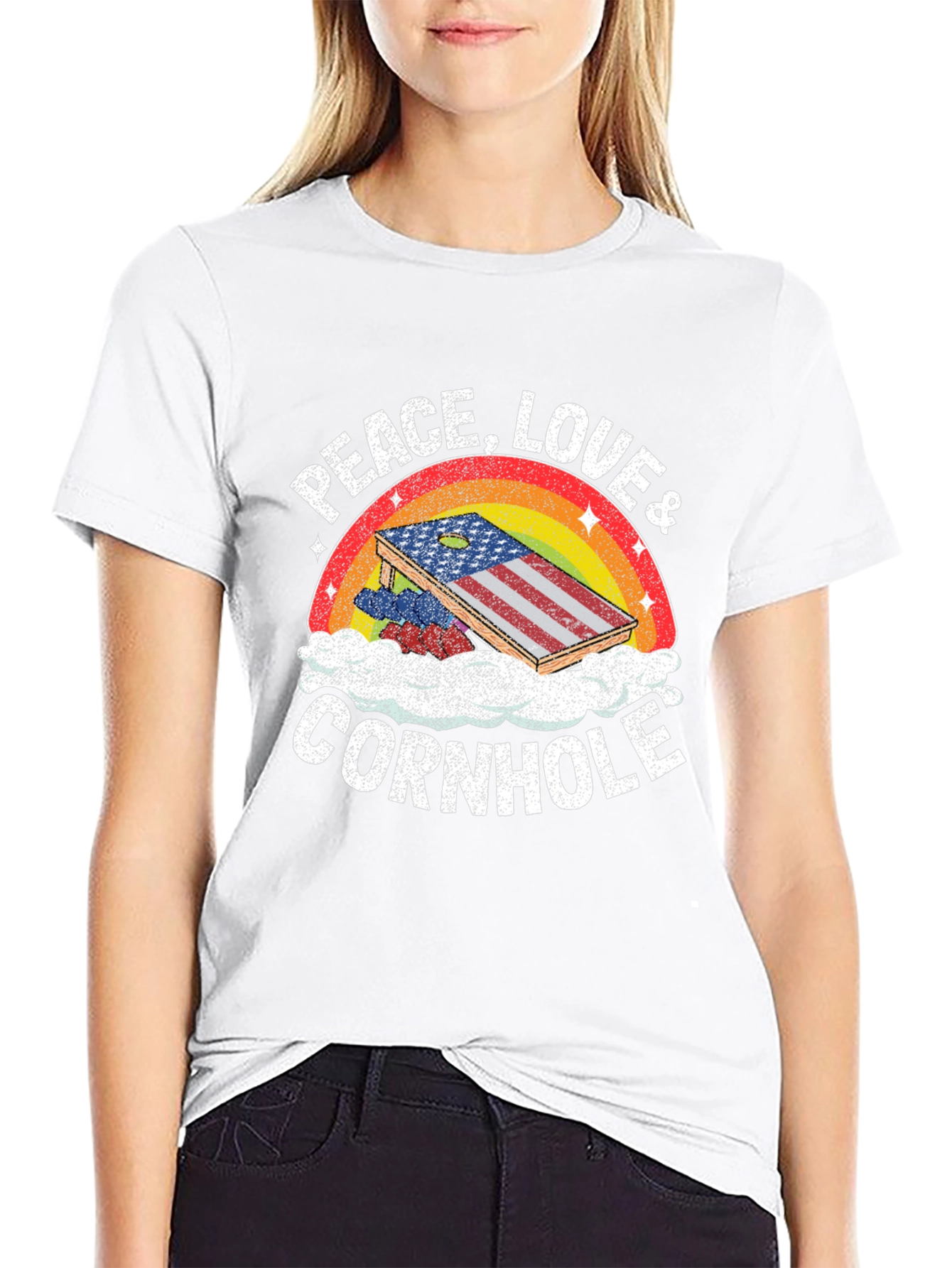 Peace Love Cornhole T-Shirt