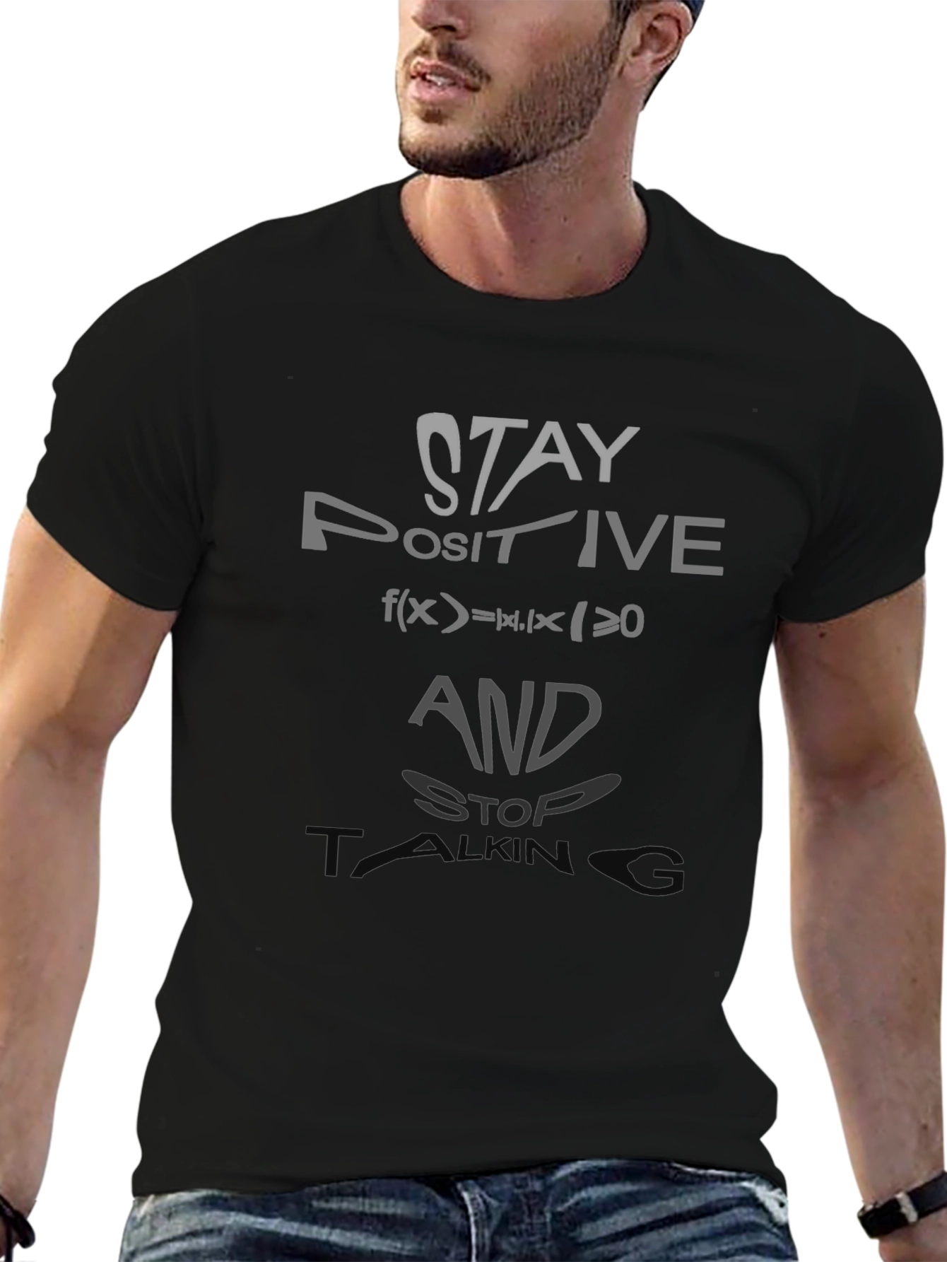 Stay Positive Graphic Tee - Math Humor