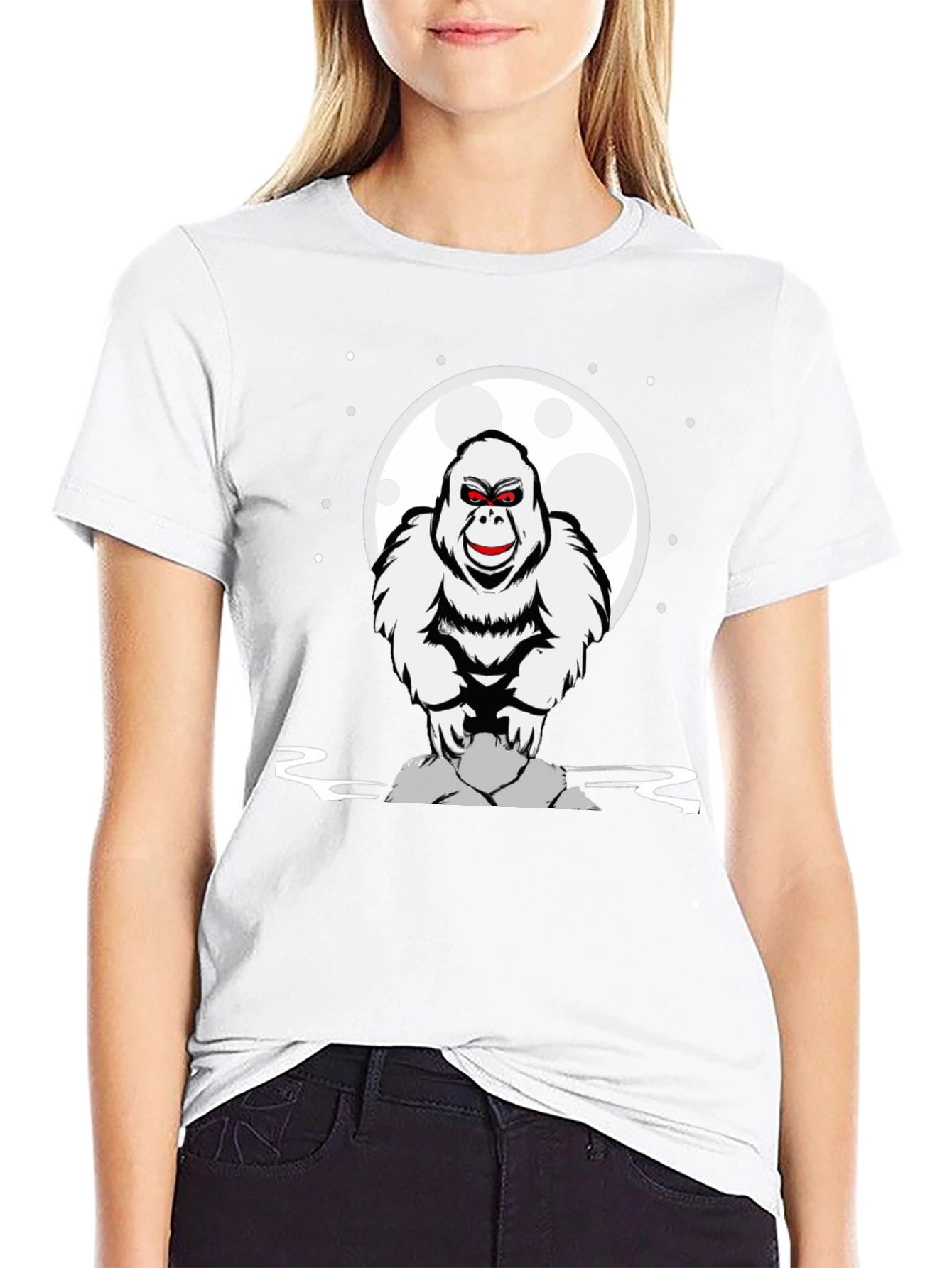 Yeti Moon T-Shirt - Cryptid Graphic Tee