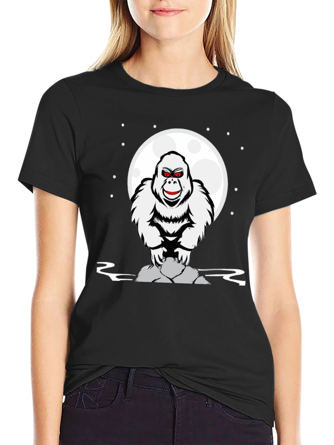 Yeti Moon T-Shirt - Cryptid Graphic Tee