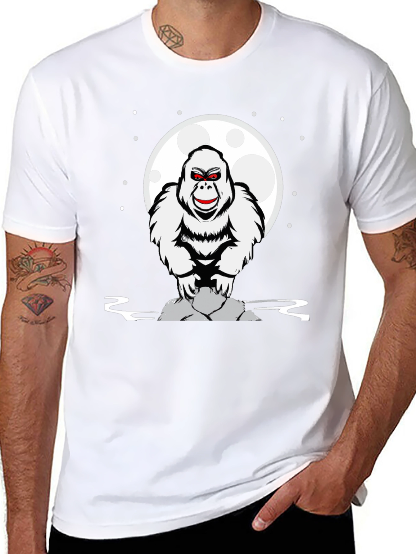 Yeti Moon T-Shirt - Cryptid Graphic Tee