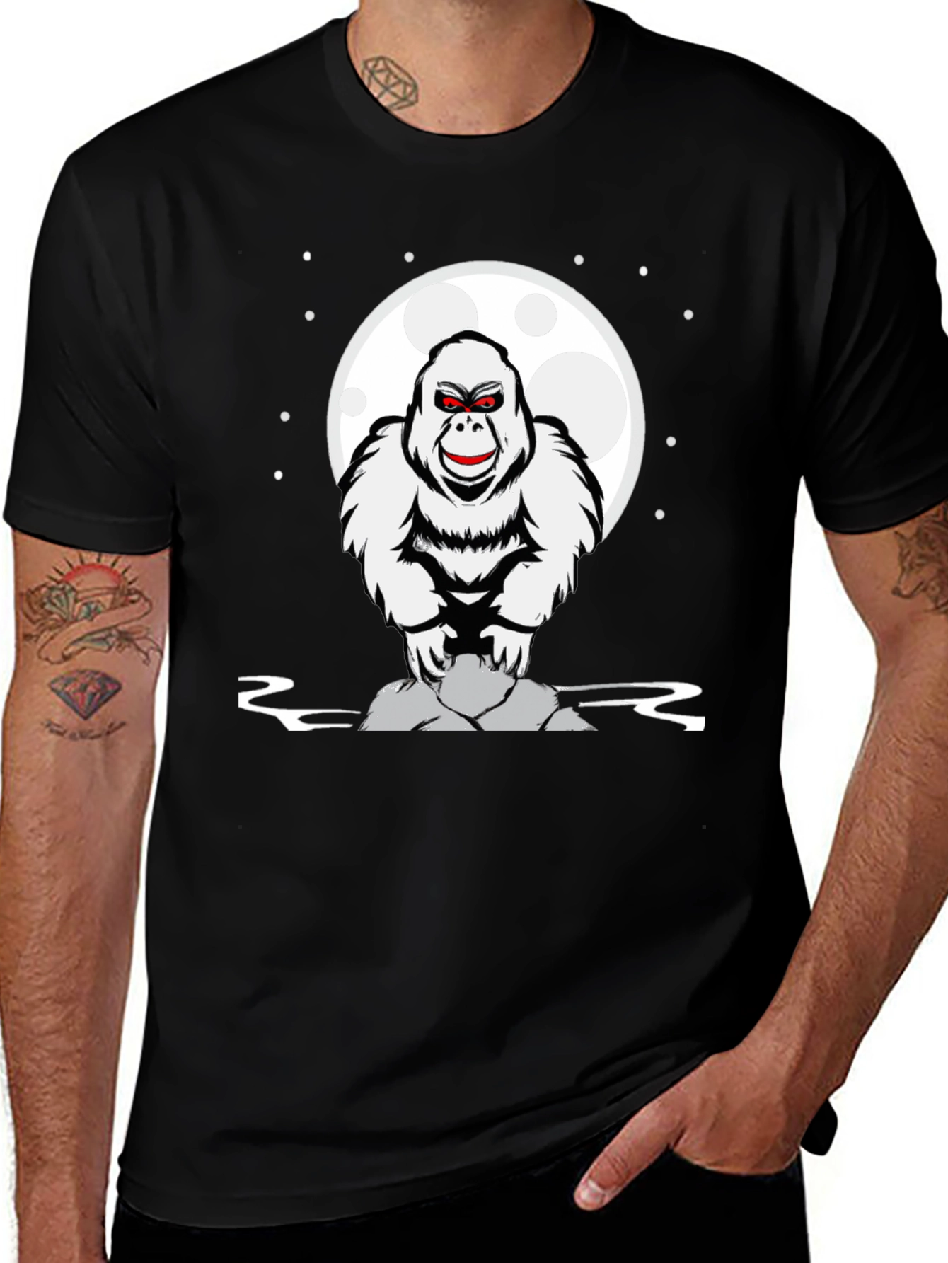 Yeti Moon T-Shirt - Cryptid Graphic Tee