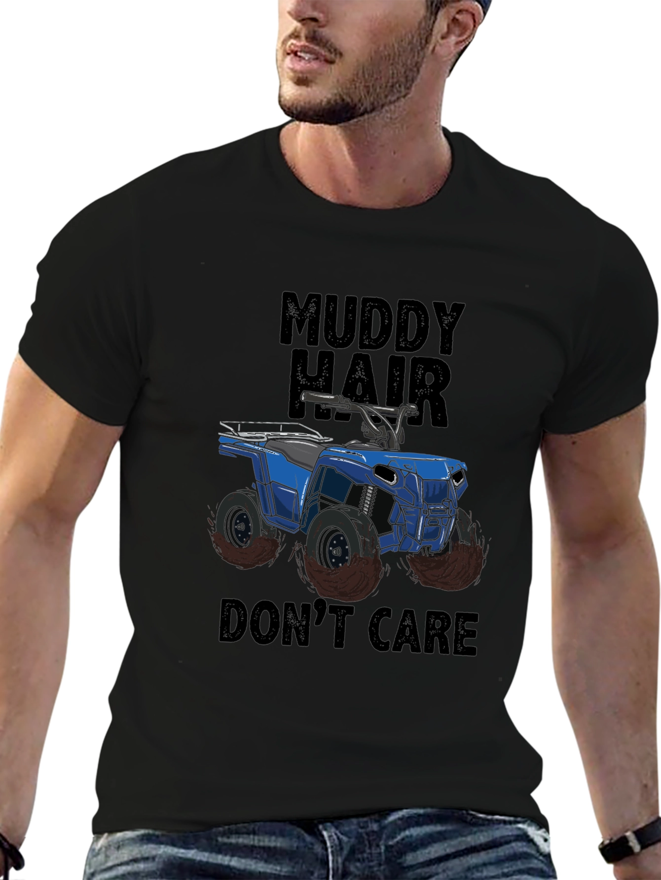 Muddy Hair Dont Care ATV Graphic T-Shirt