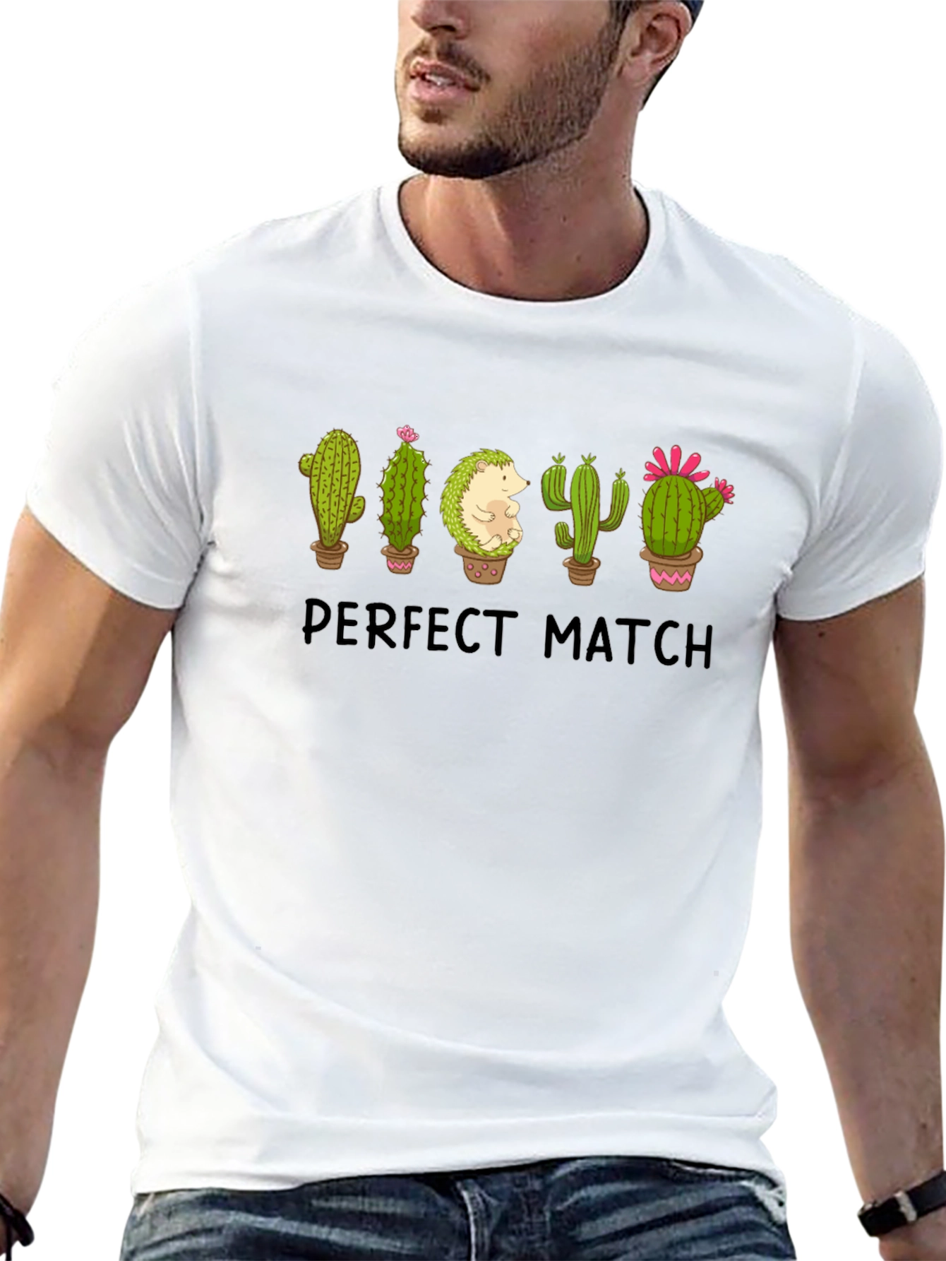 Perfect Match Cactus & Hedgehog Graphic Tee