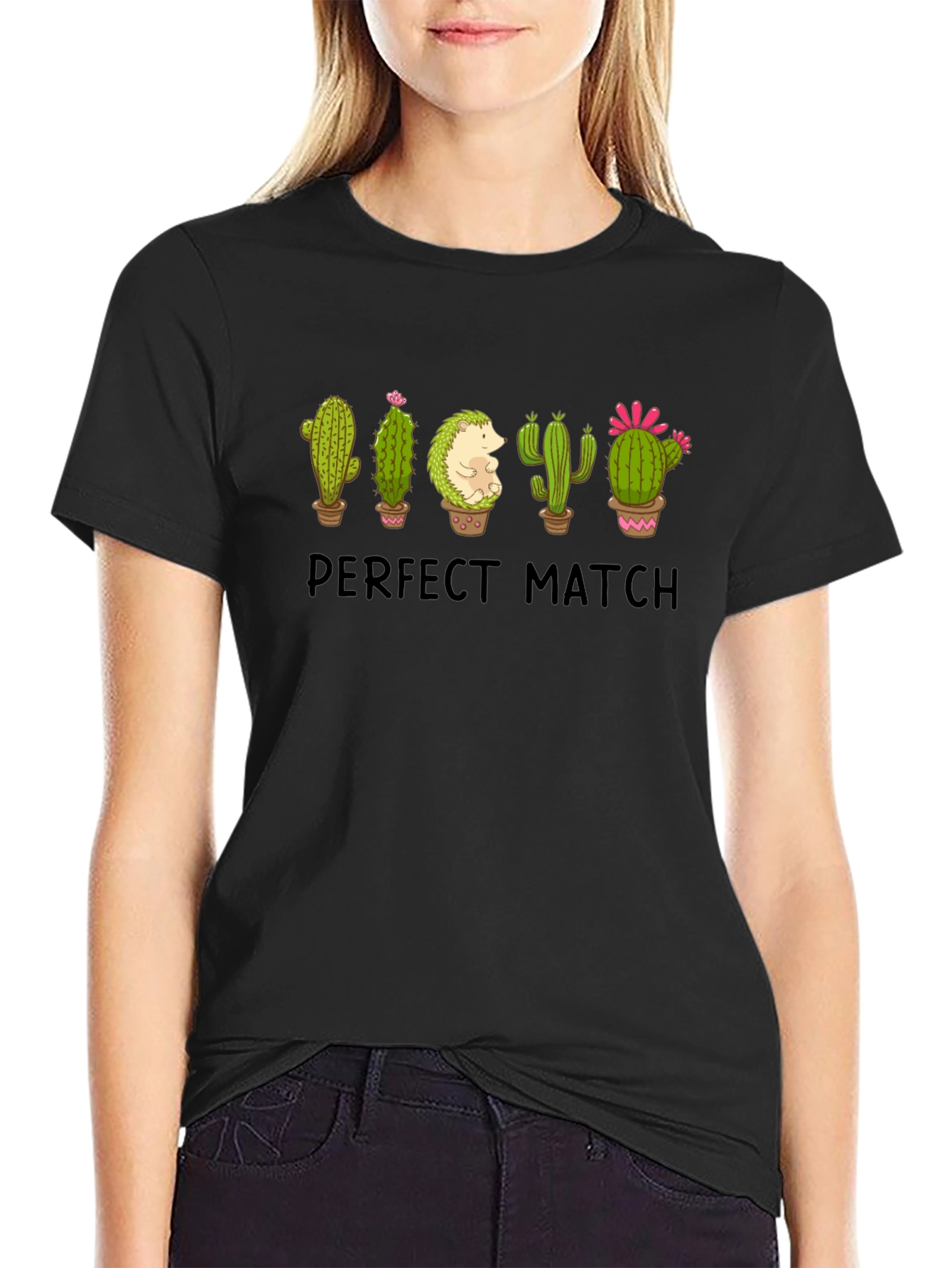 Perfect Match Cactus & Hedgehog Graphic Tee